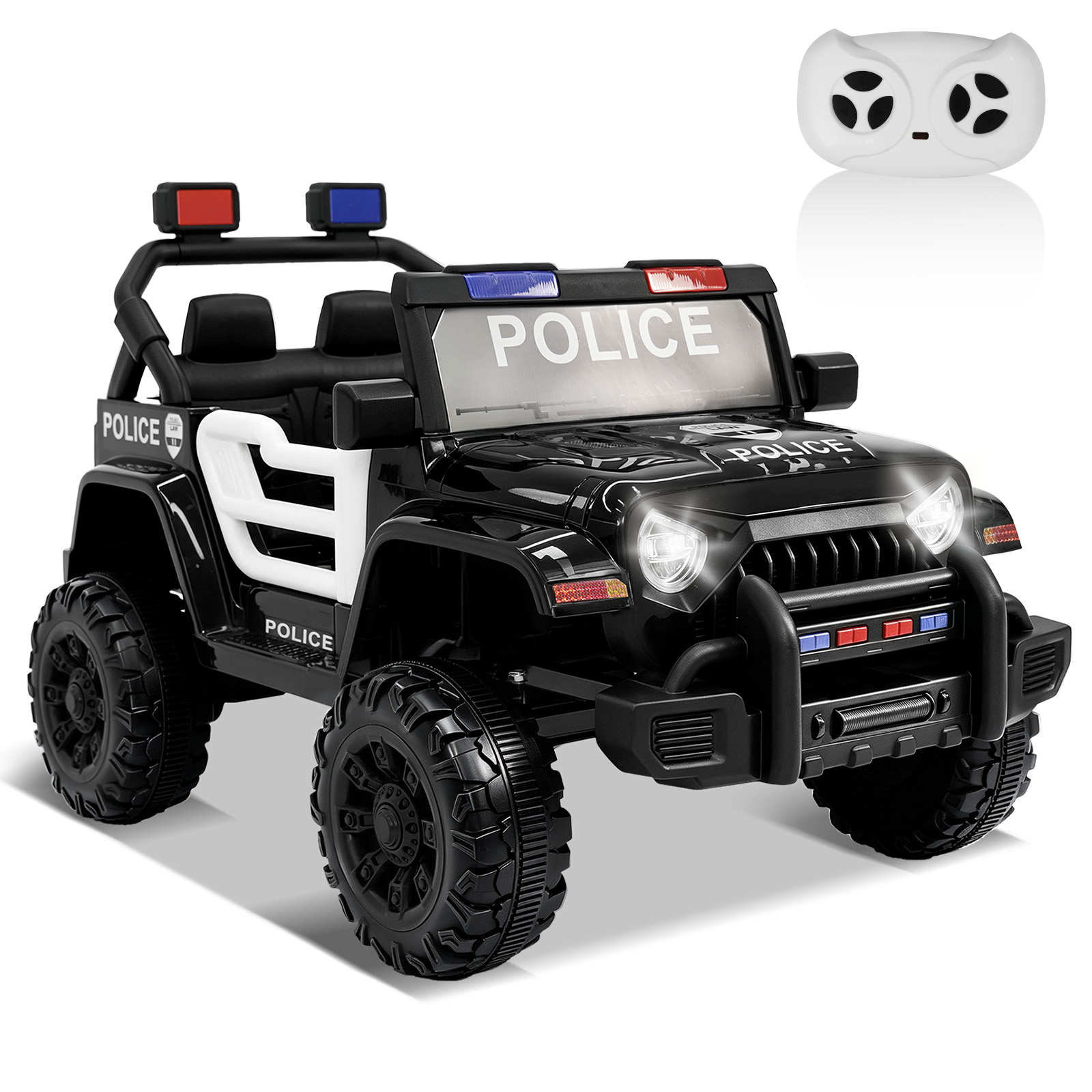 ANPOO 12V Kids Powered Ride on Truck Car with Parent Remote Control, Electric Battery Powered Ride on Toys w/ 3-Speed, Suspension, LED Lights, Music, Bluetooth, MP3