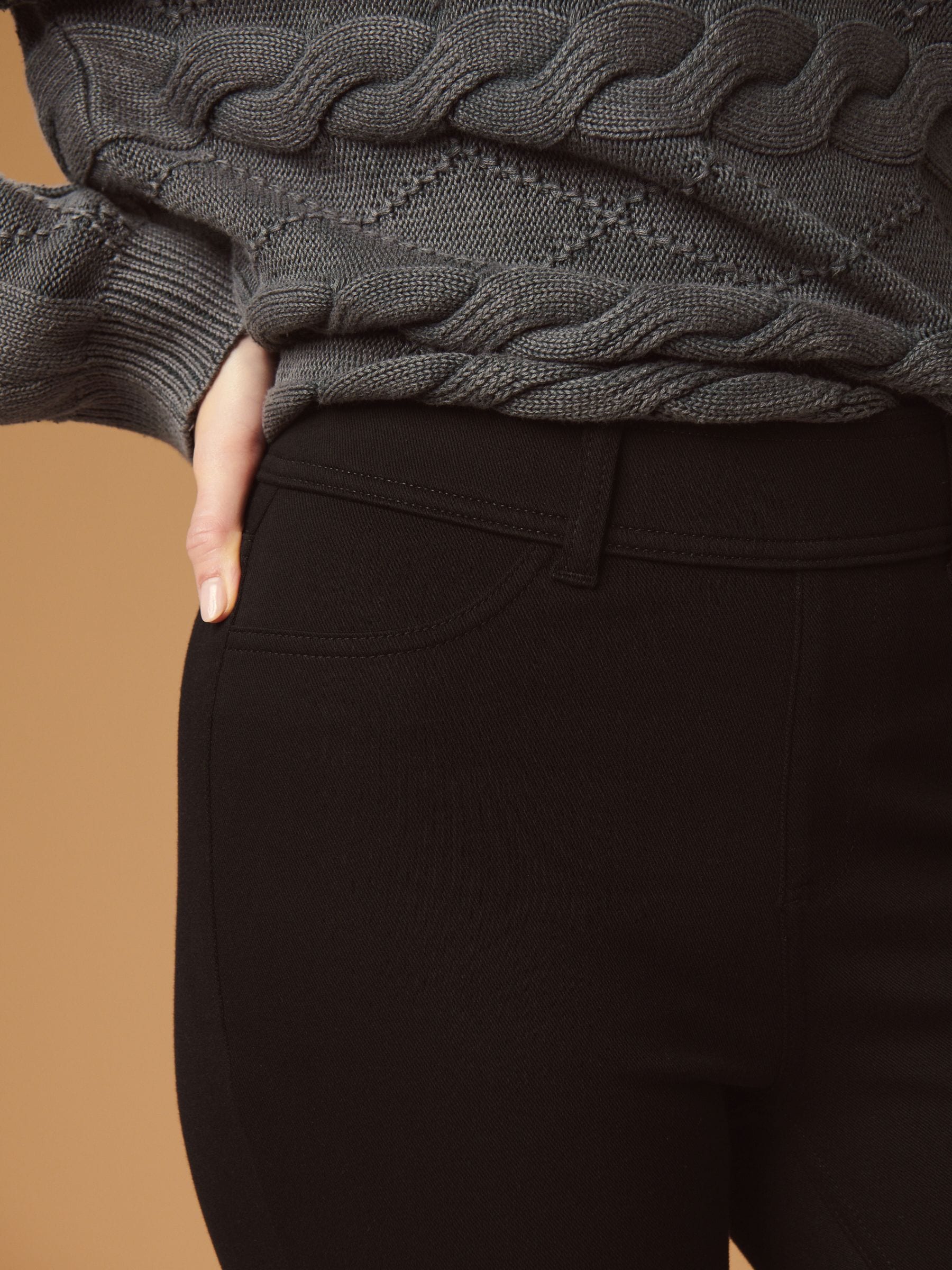 Jersey Denim Leggings - Black - Petite - Location Worn