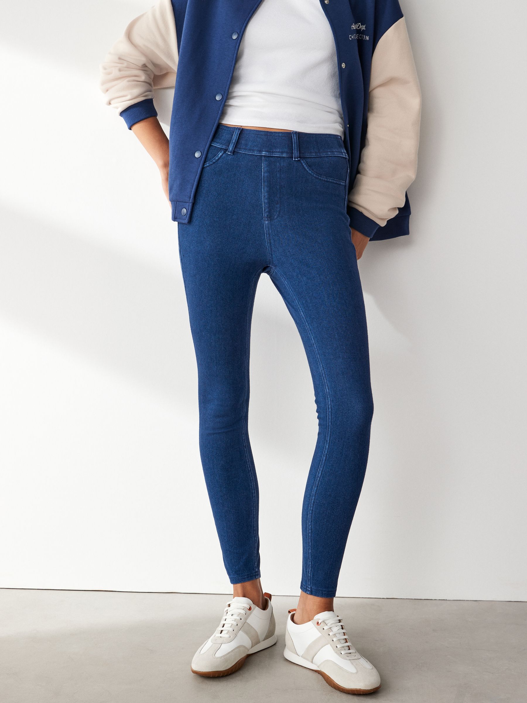 Jersey Denim Leggings - Dark Blue - Regular - SIP Worn