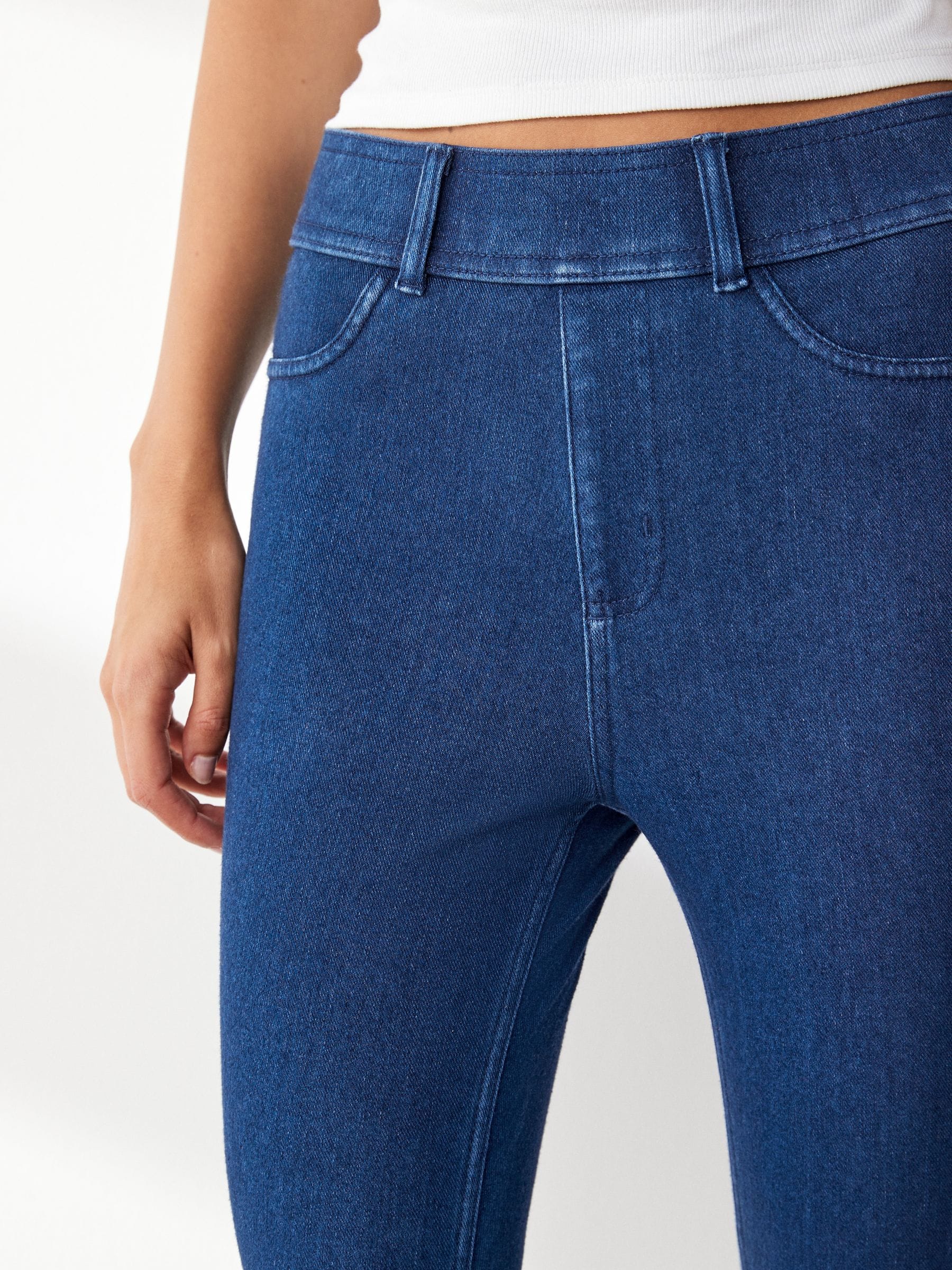 Jersey Denim Leggings - Dark Blue - Regular - SIP Worn