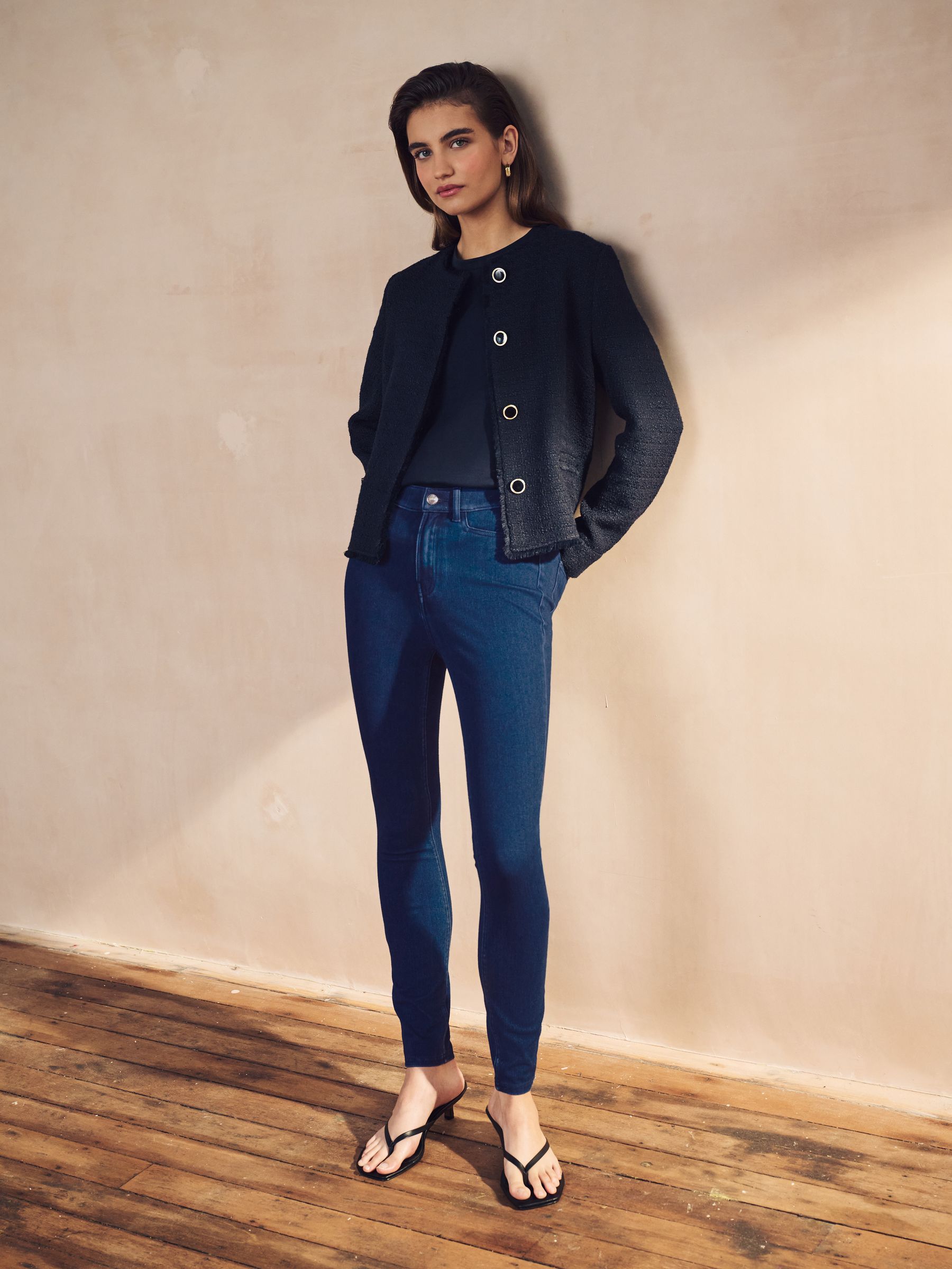 Jersey Denim Leggings - Dark Blue - Regular - SIP Worn