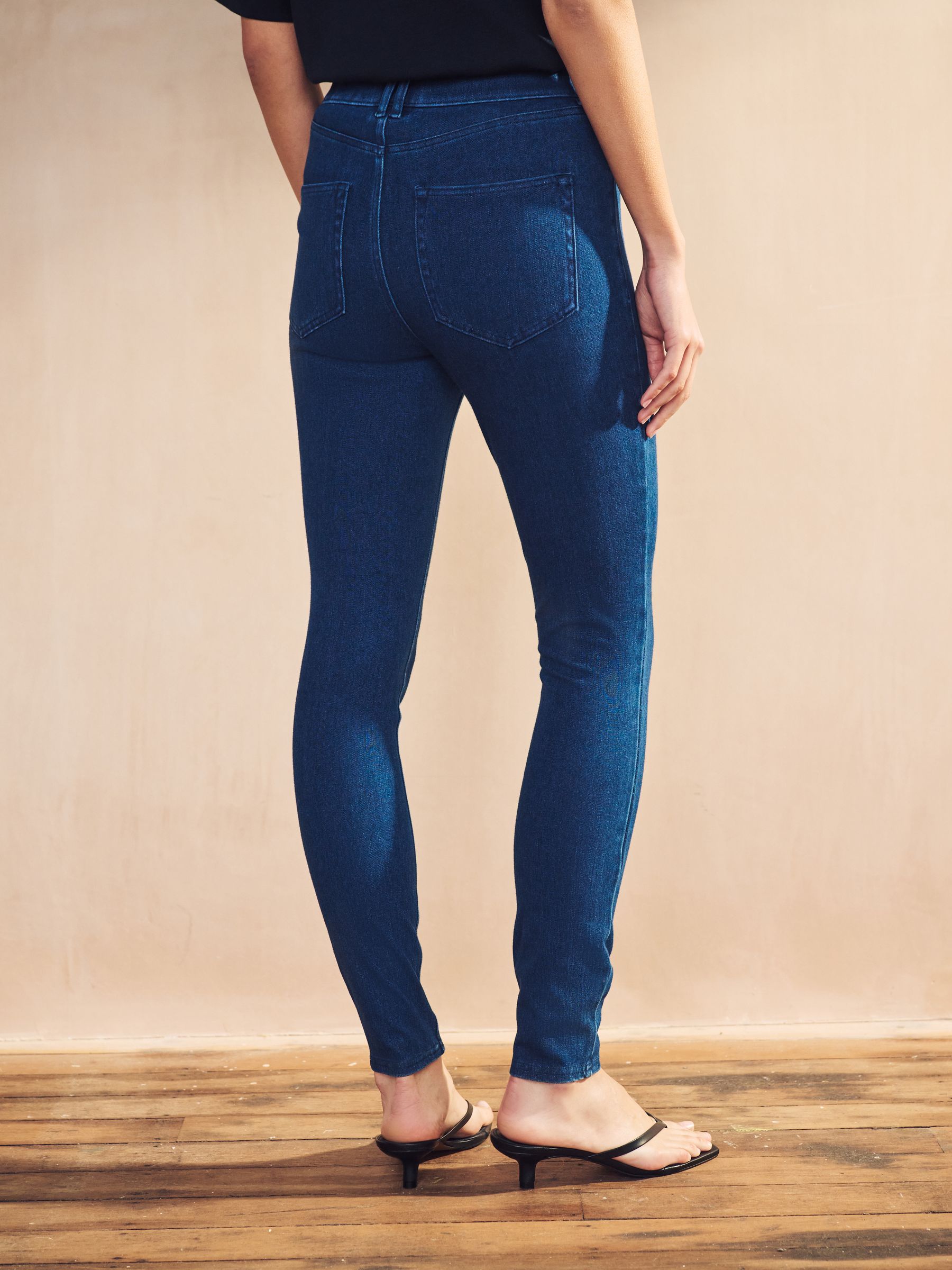 Jersey Denim Leggings - Dark Blue - Regular - SIP Worn
