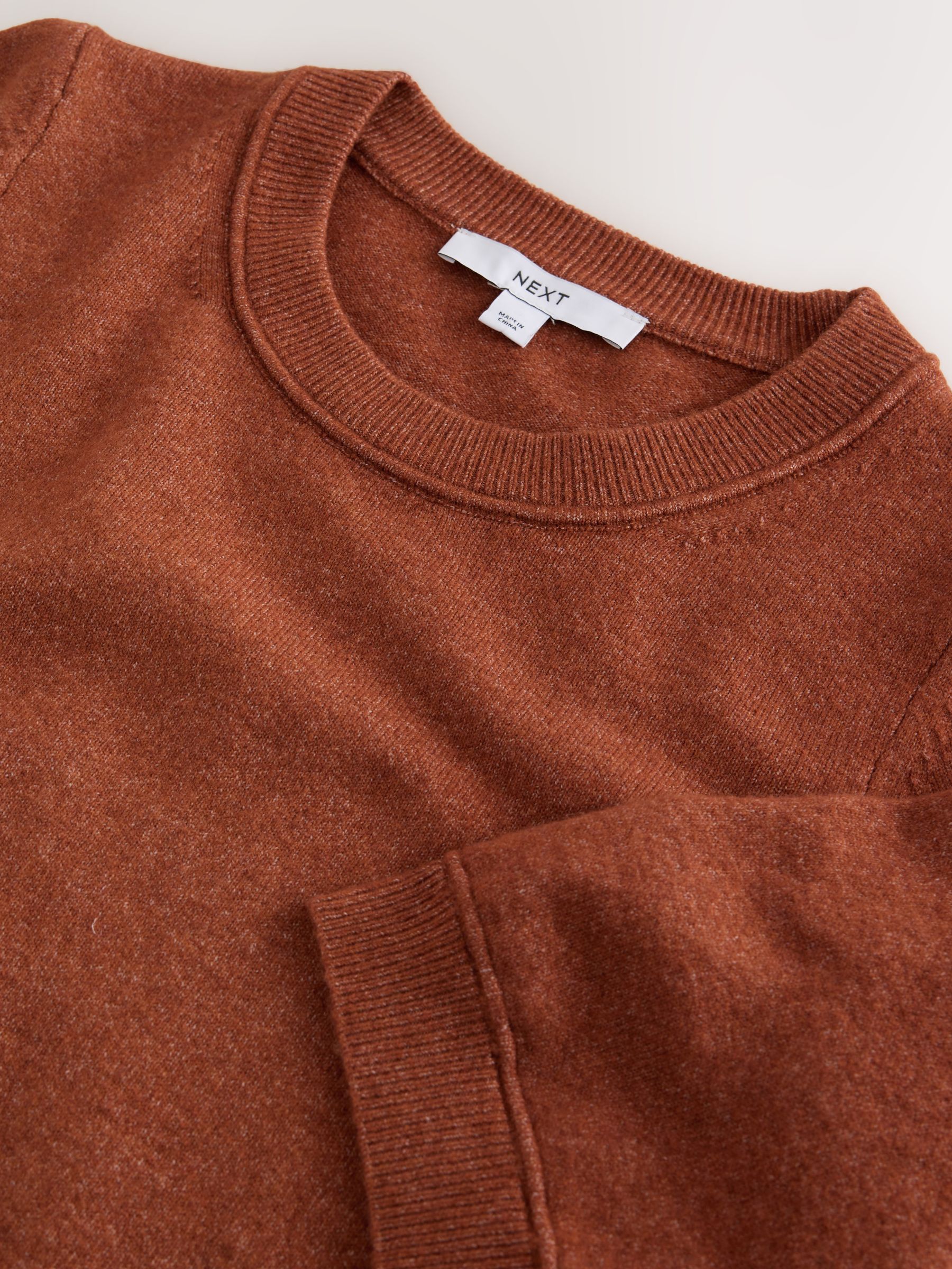 Supersoft Short Sleeve Knitted T-Shirt - Brown - Regular - SIP Still Life