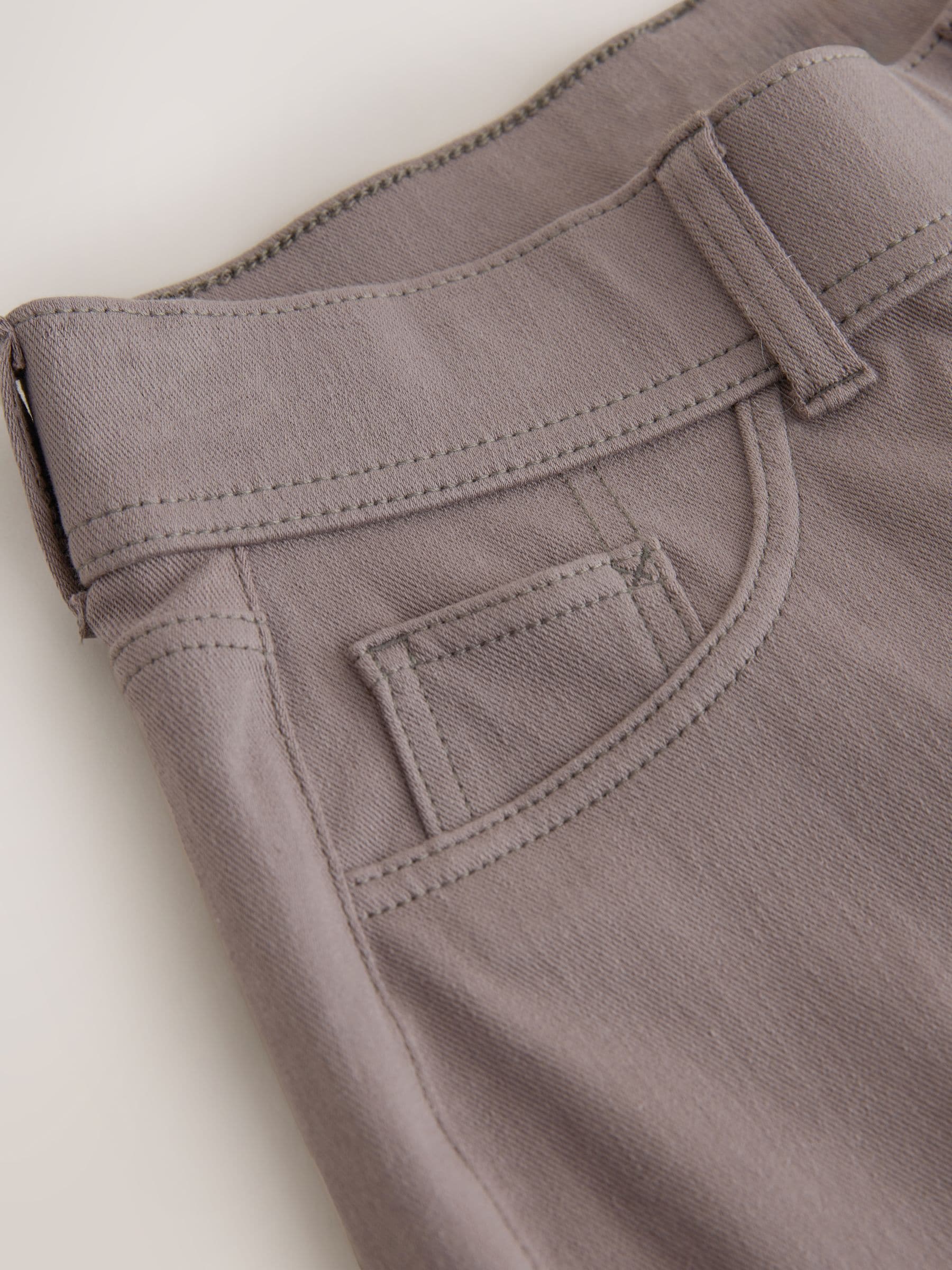 Jersey Denim Wide Leg Trousers - Brown - Regular - SIP Still Life