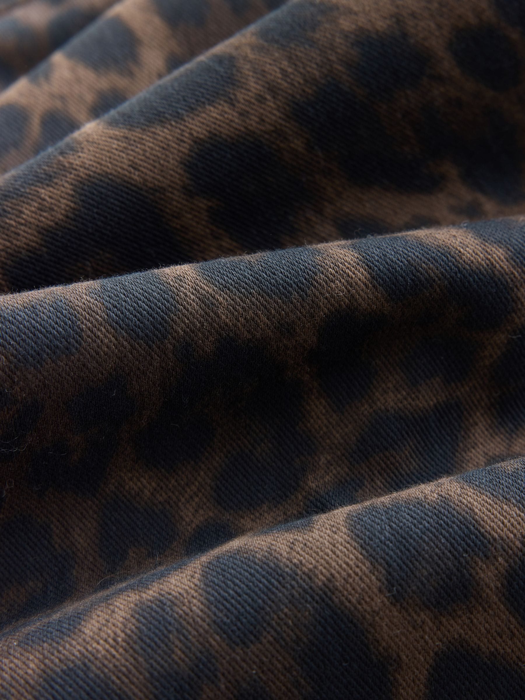 Jersey Denim Wide Leg Trousers - Leopard Side Stripe - Regular - SIP Still Life