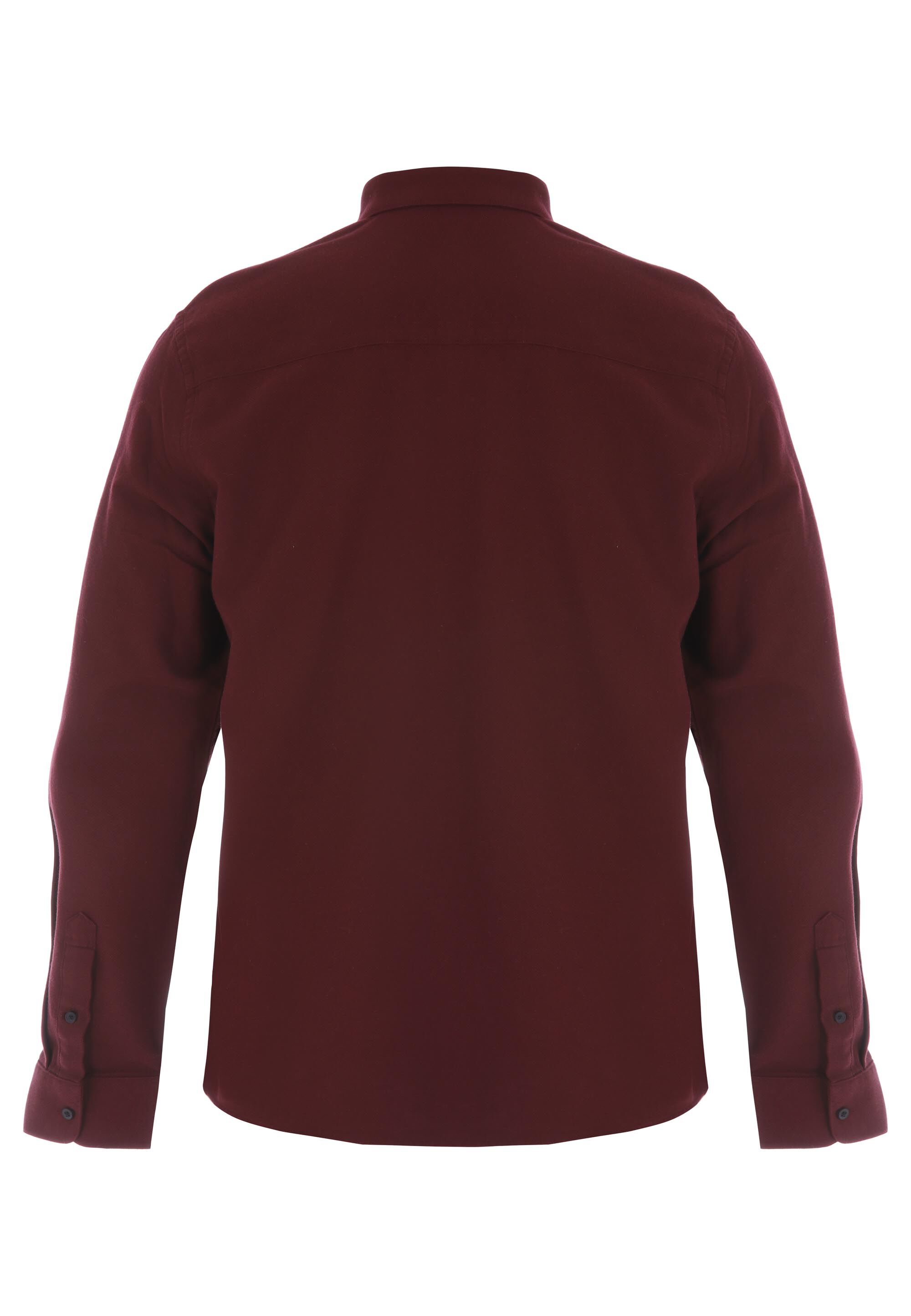 Mens Burgundy Cotton Dobby Shirt