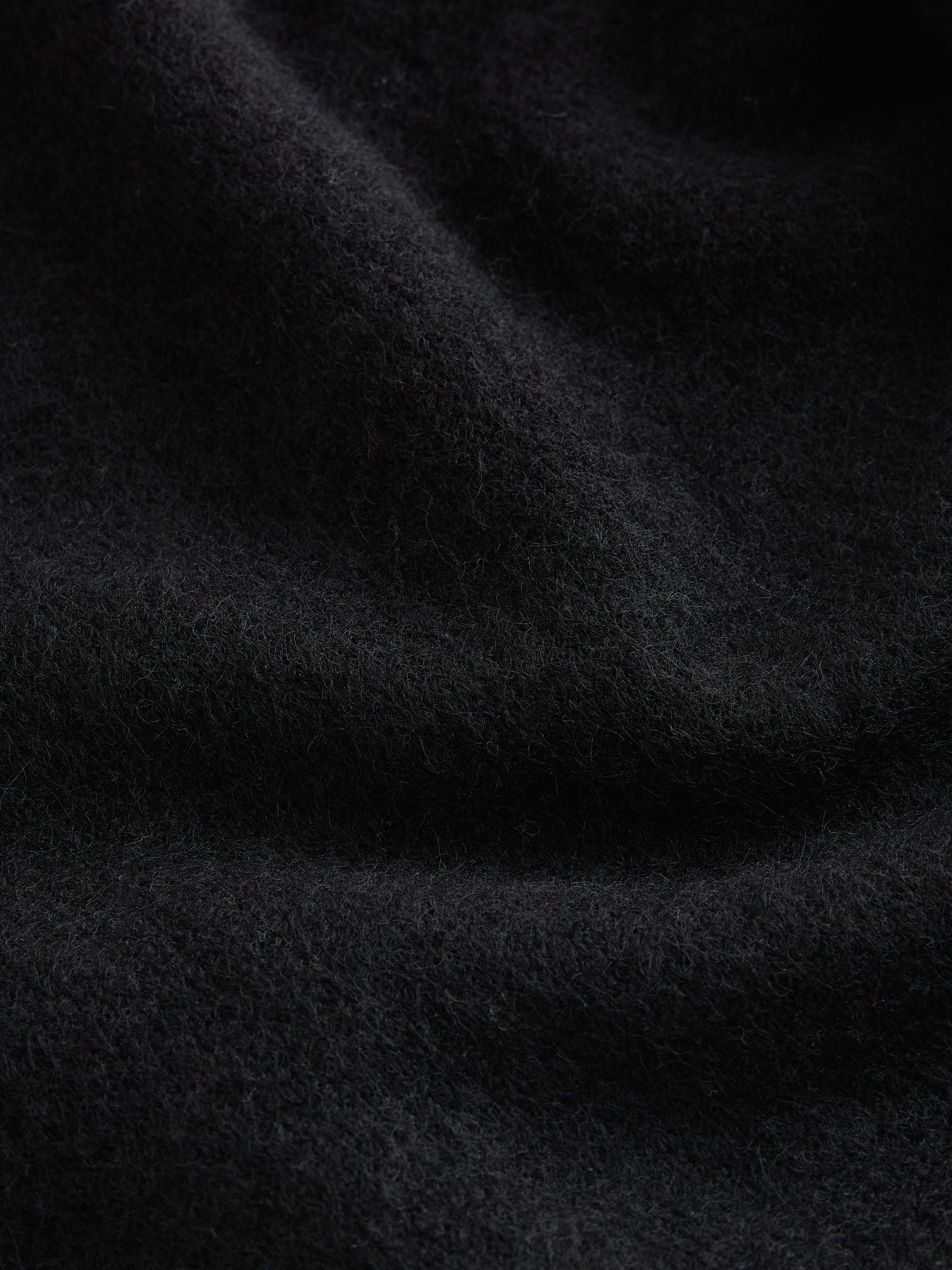 Long Sleeve Crew Neck Knitted Jumper With Wool - Black - Regular - SIP Still Life