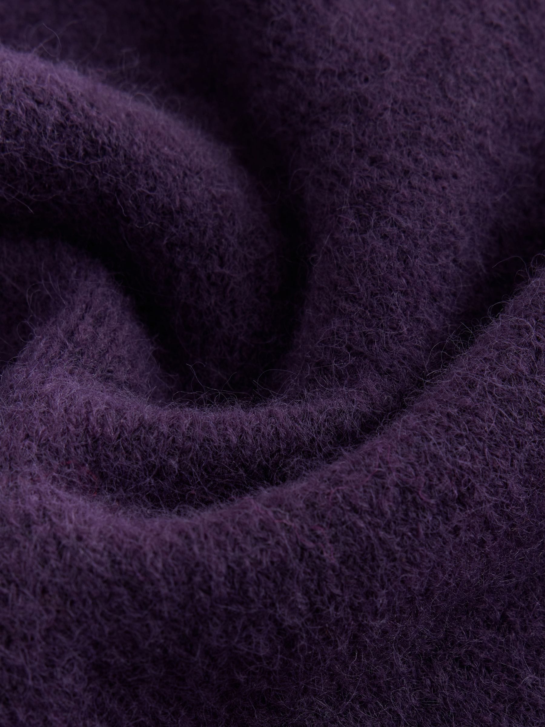 Long Sleeve Crew Neck Knitted Jumper With Wool - Purple - Regular - SIP Still Life
