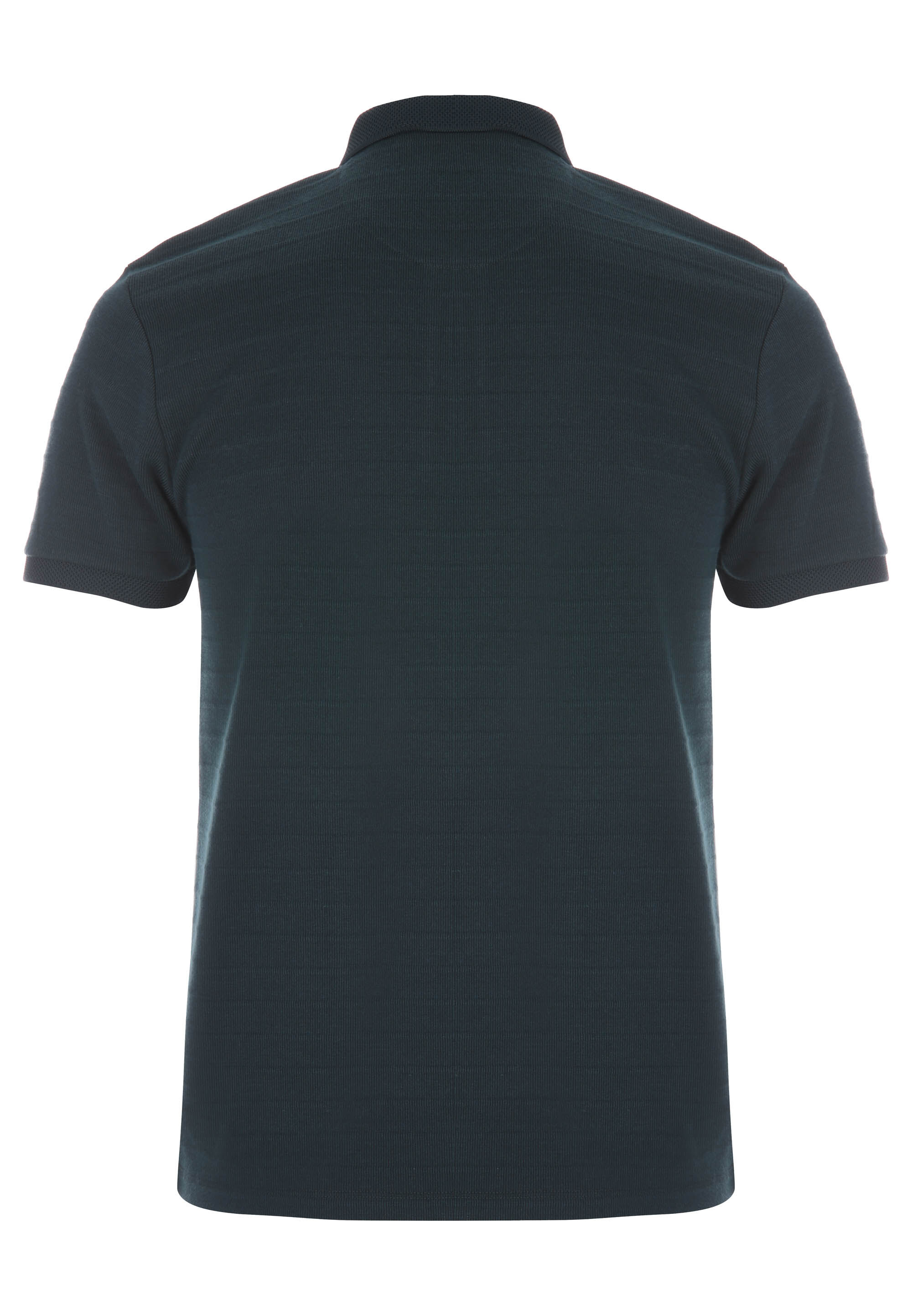 Mens Teal Stripe Quarter Zip Polo Shirt