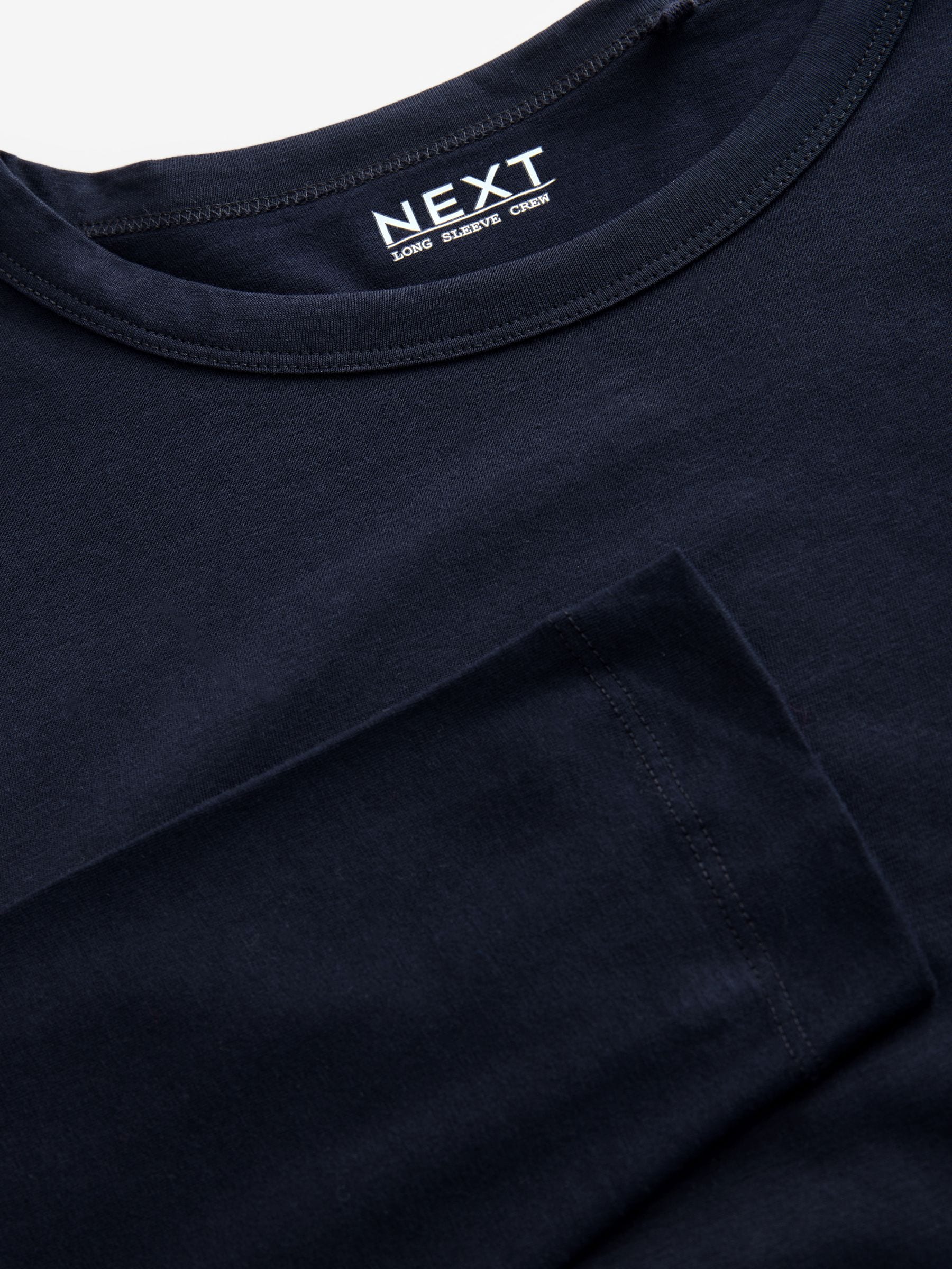Long Sleeve Crew Neck T-Shirt - Navy Blue - Regular - SIP Still Life