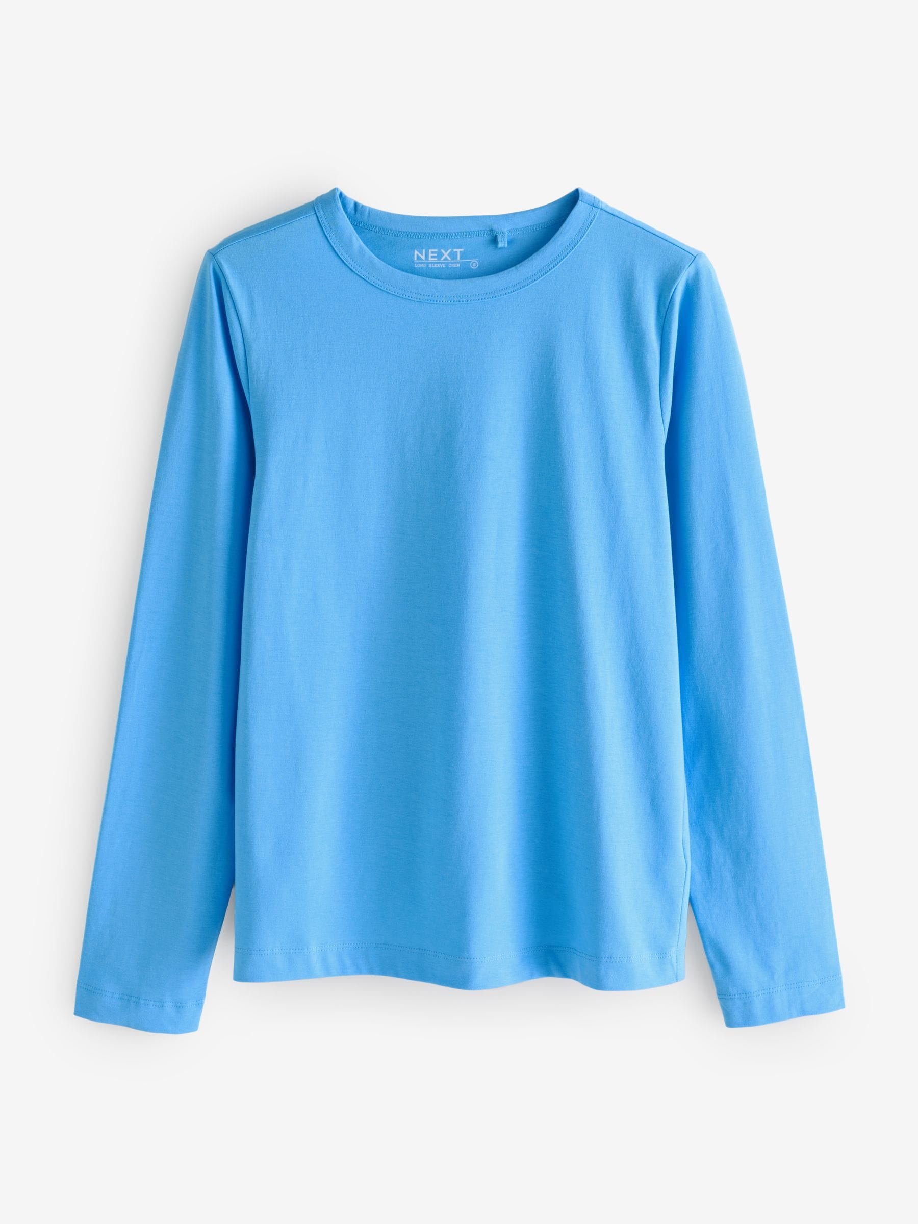 Long Sleeve Crew Neck T-Shirt - Bright Blue - Regular - SIP Still Life