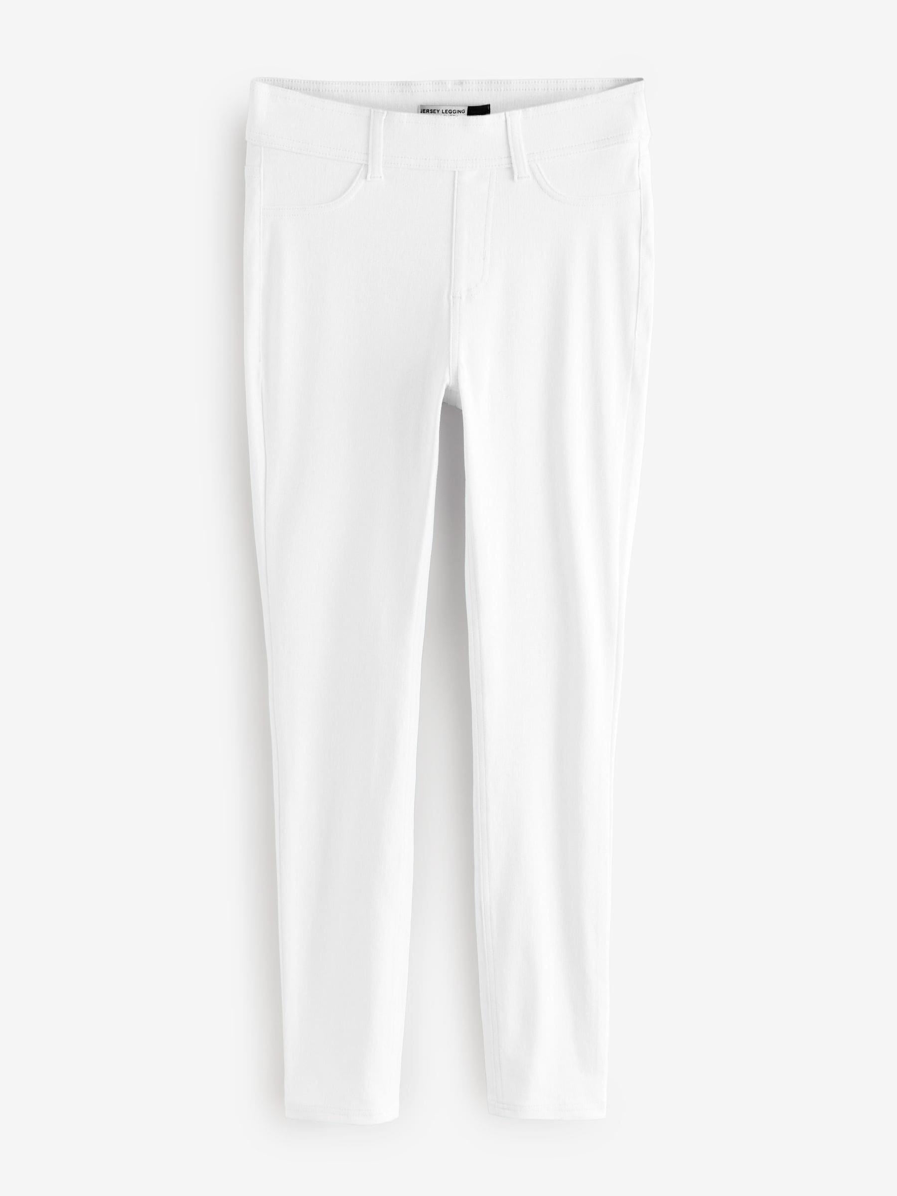 Jersey Denim Leggings - White - Regular - SIP Still Life