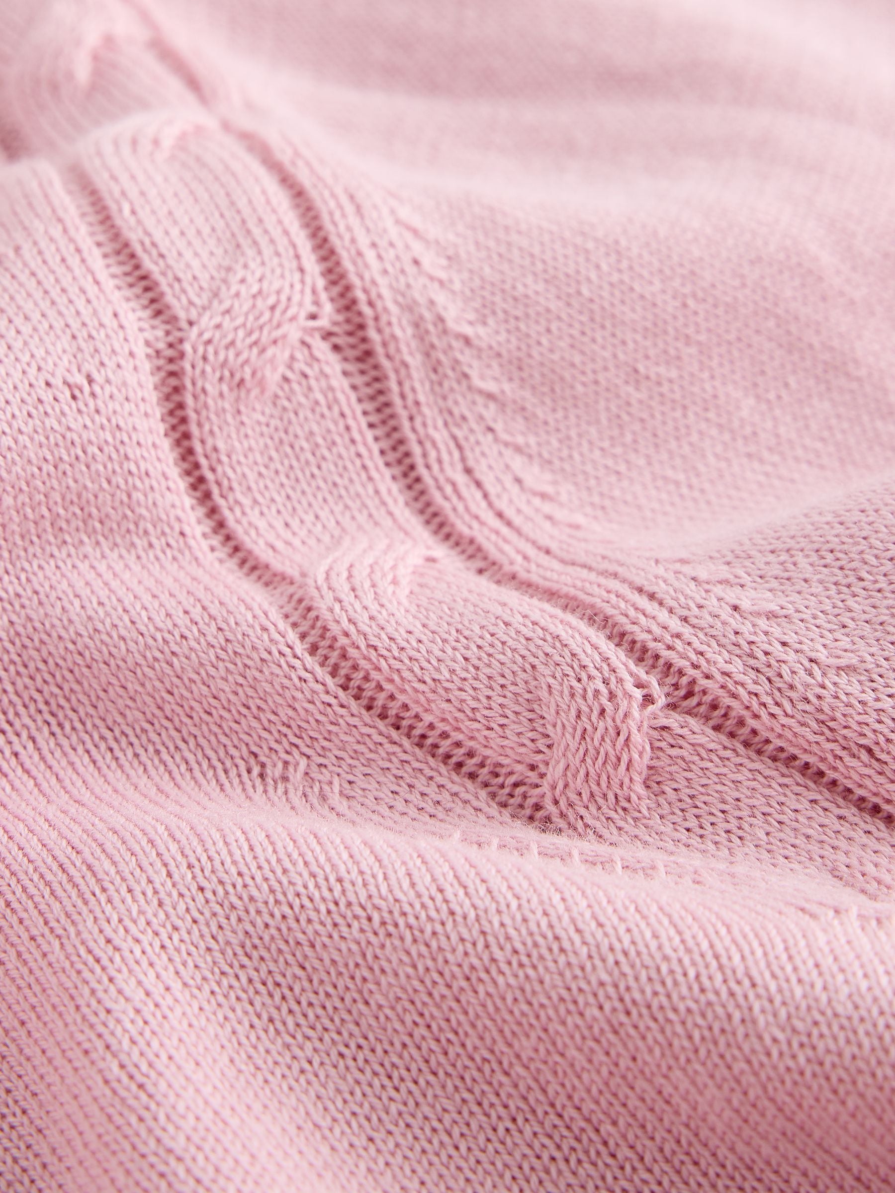 Cotton Rich Soft Touch Long Sleeve Crew Neck Jumper - Pink - Regular - SIP Still Life