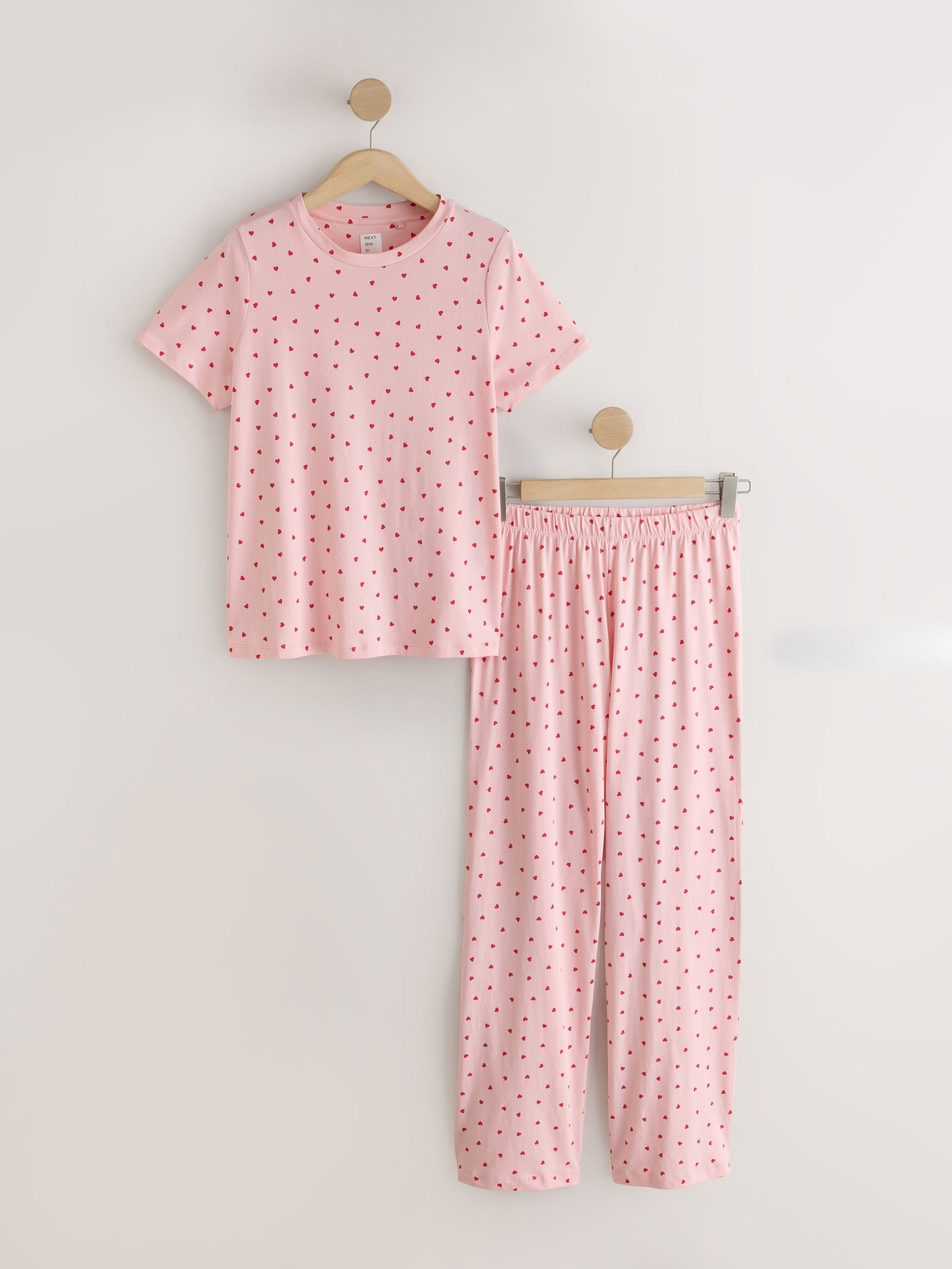Short Sleeve Pyjamas - Pink Heart - Regular - SIP Still Life