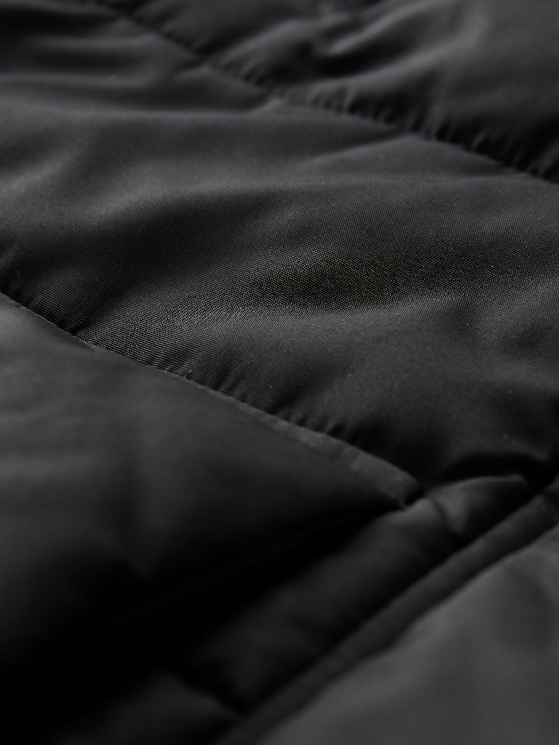 Shower-Resistant Padded Hooded Longline Coat - Black - Regular - SIP Still Life