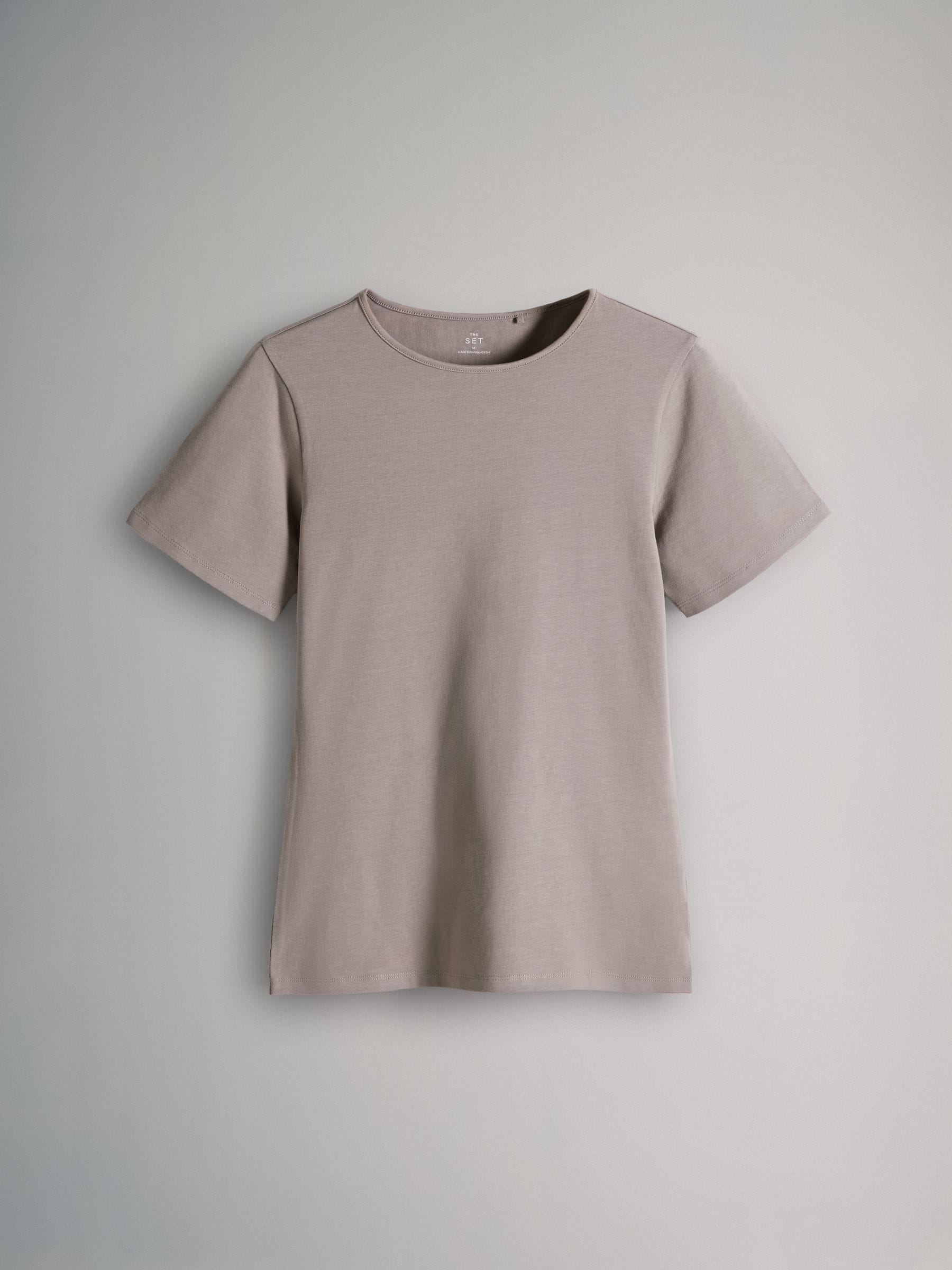 The Set 5 Pack Short Sleeve Skinny Fit Crew Neck T-Shirts - Black/Brown/Neutral/Nude/White - Regular - SIP Still Life