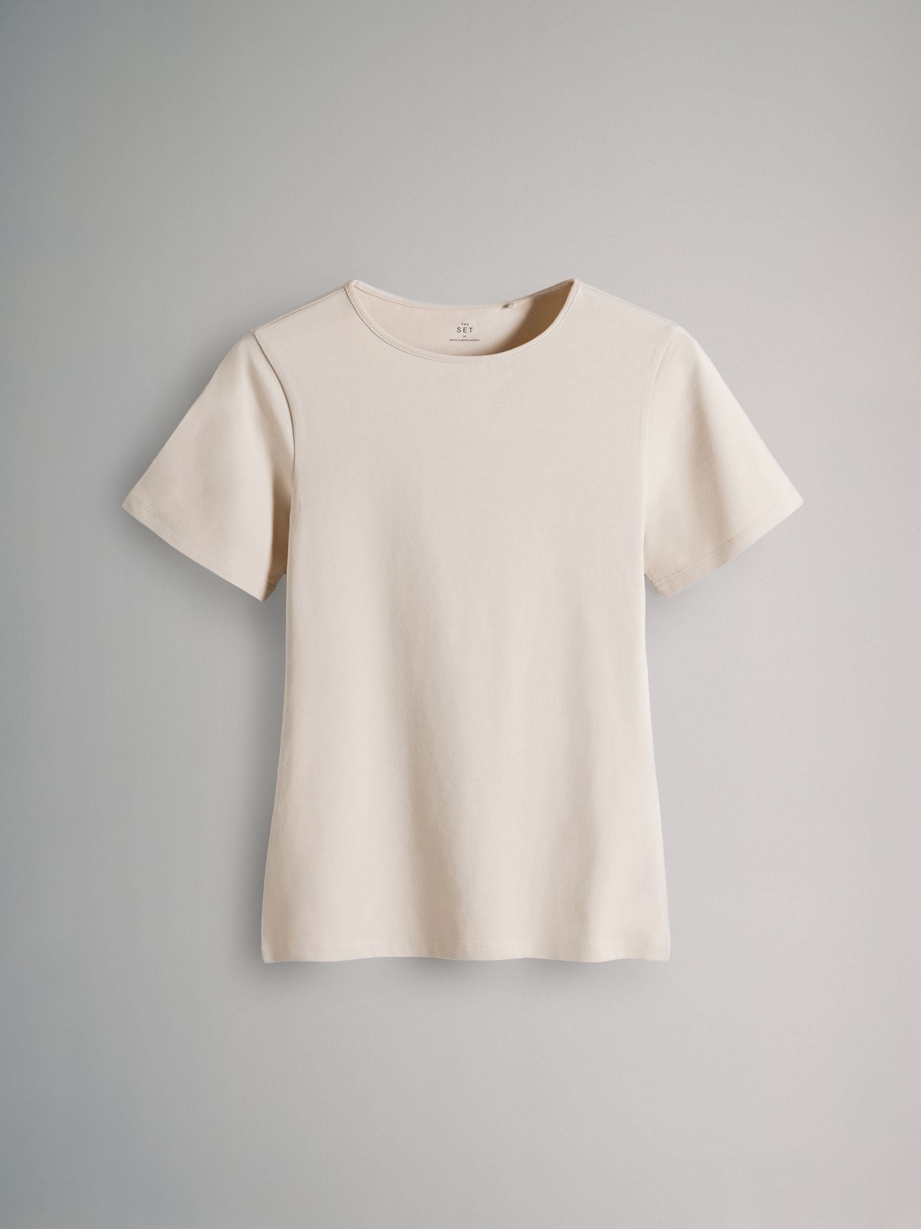 The Set 5 Pack Short Sleeve Skinny Fit Crew Neck T-Shirts - Black/Brown/Neutral/Nude/White - Regular - SIP Still Life