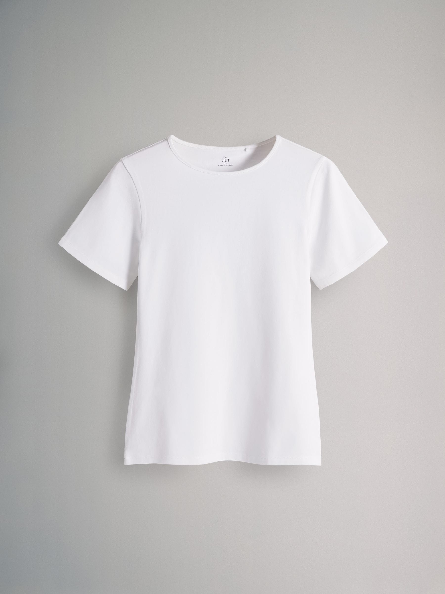 The Set 5 Pack Short Sleeve Skinny Fit Crew Neck T-Shirts - Black/Brown/Neutral/Nude/White - Regular - SIP Still Life