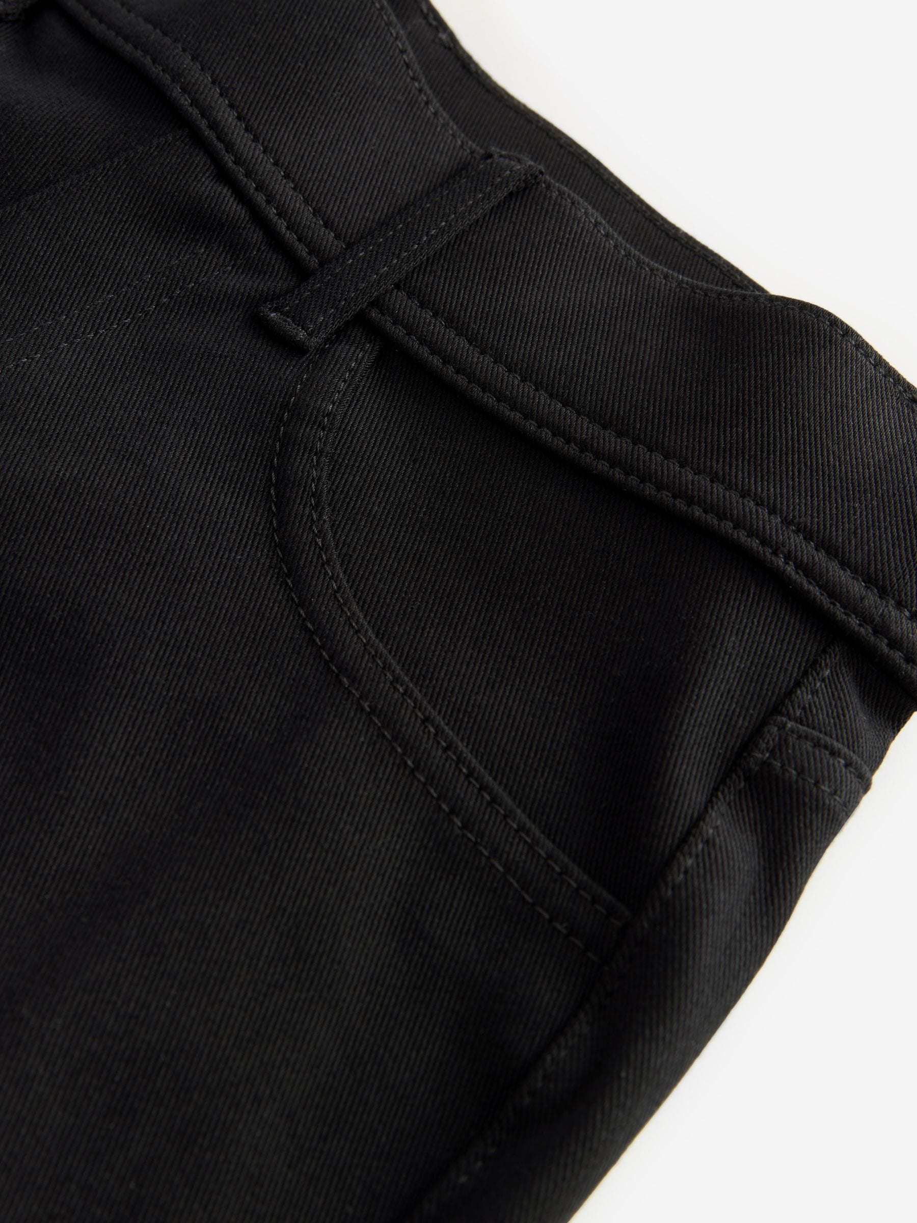 Jersey Denim Wide Leg Trousers - Black - Regular - SIP Still Life