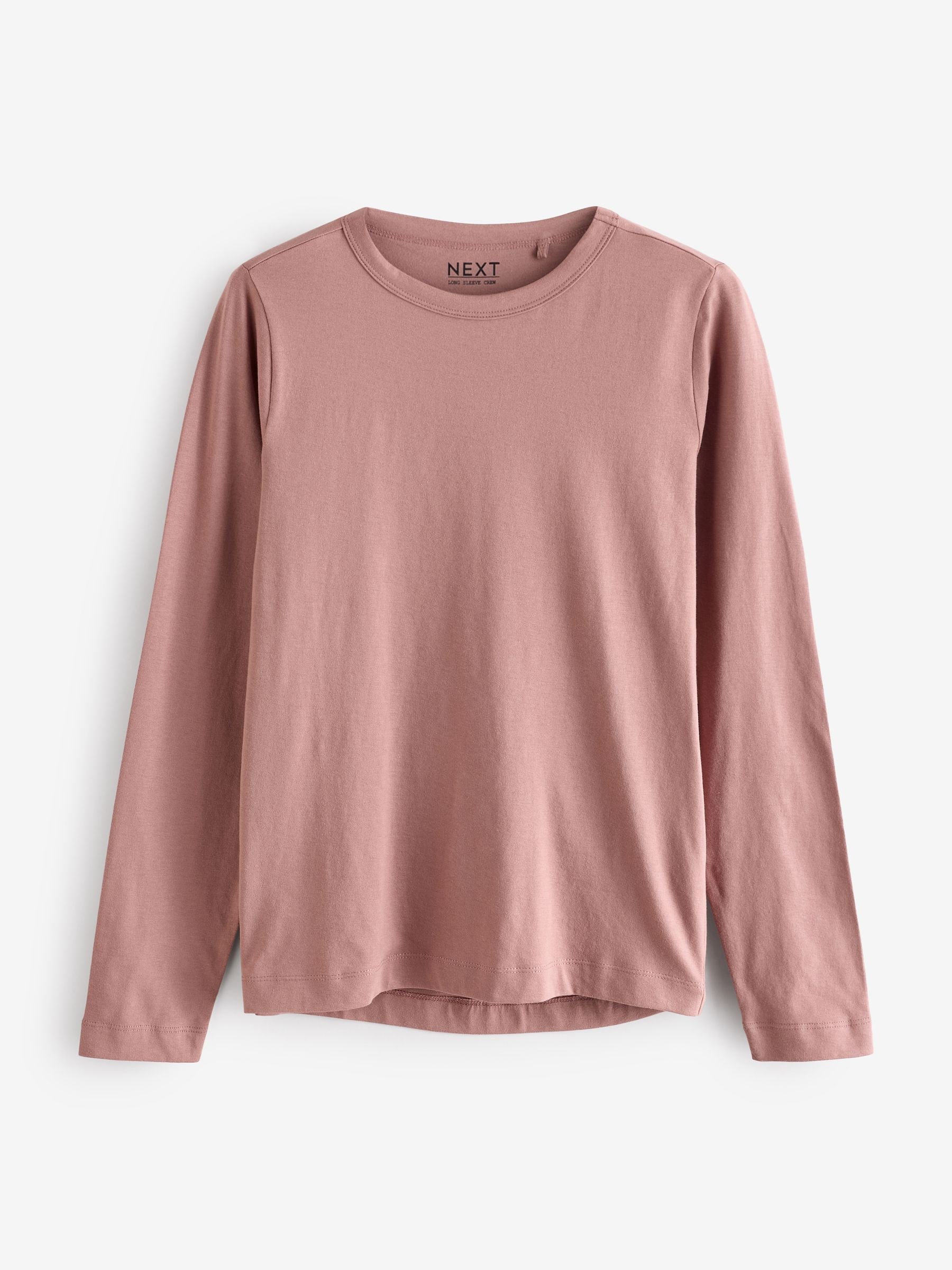 Long Sleeve Crew Neck T-Shirt - Pastel Pink - Regular - SIP Still Life