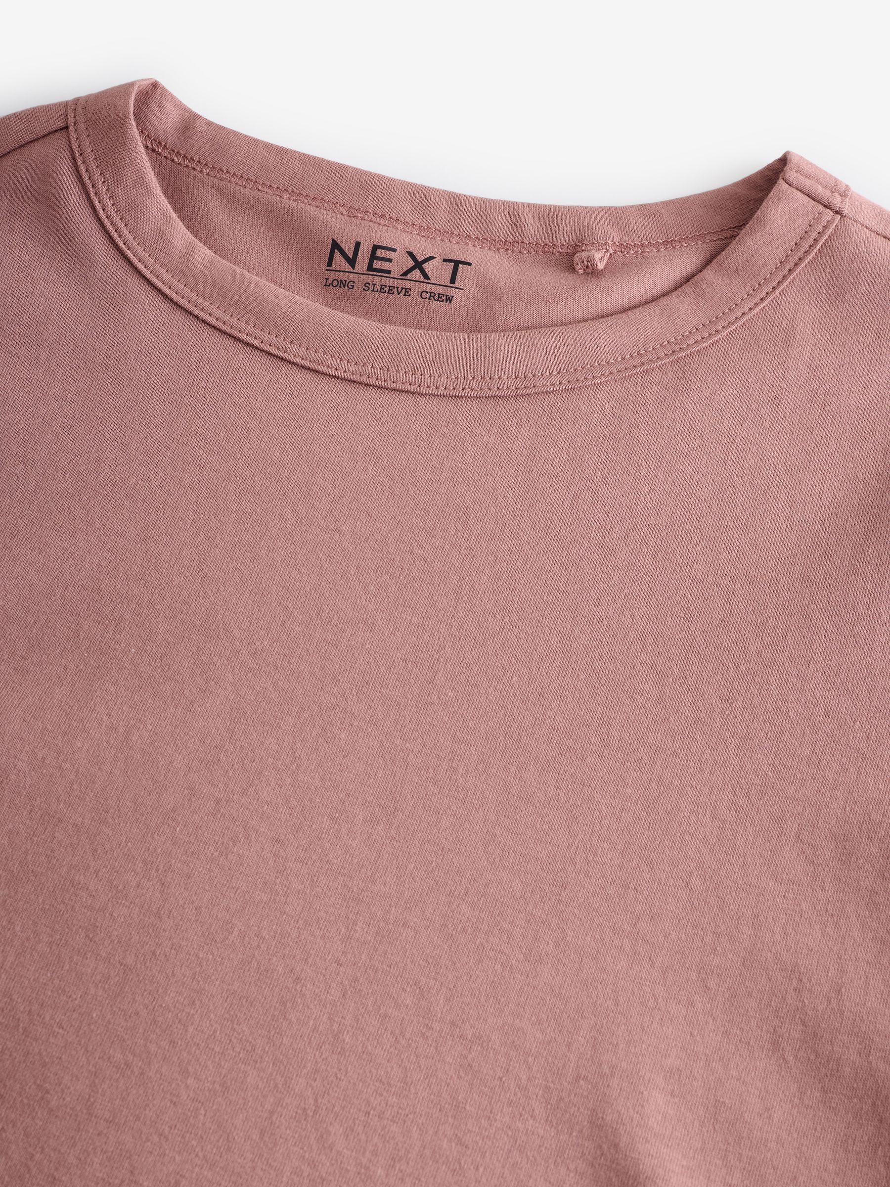 Long Sleeve Crew Neck T-Shirt - Pastel Pink - Regular - SIP Still Life