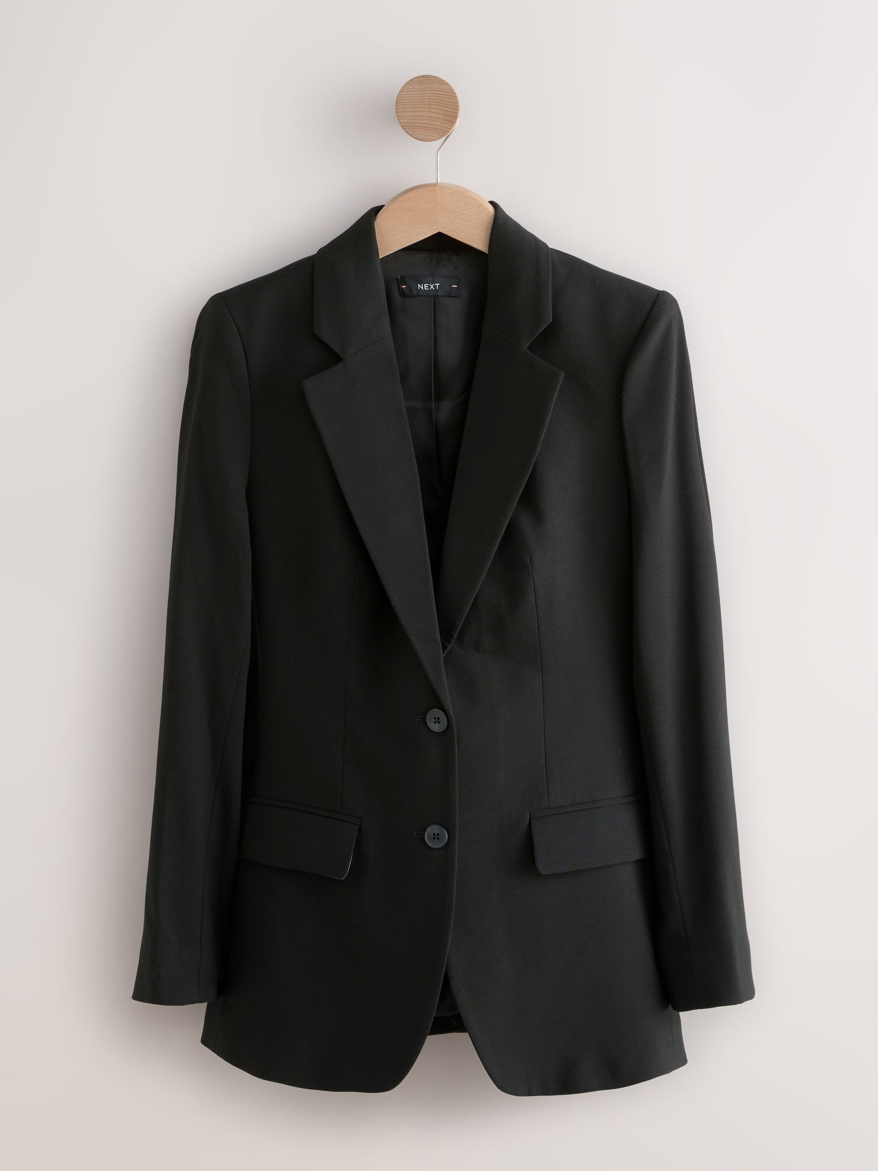 Tailored Single Breasted Blazer With Wool - Black - Regular - SIP Still Life