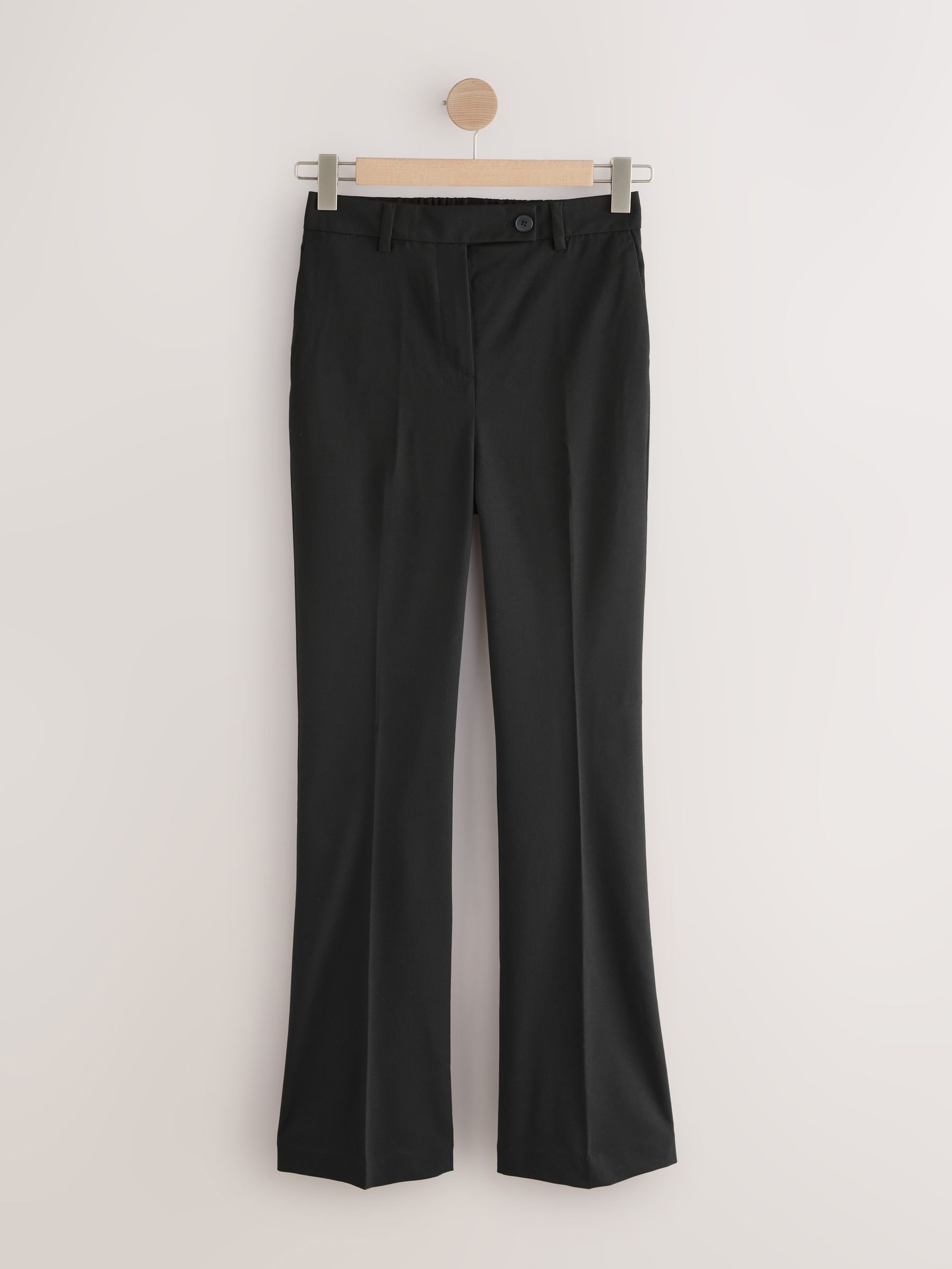 Tailored Bootcut Trousers With Wool - Black - Regular - SIP Still Life