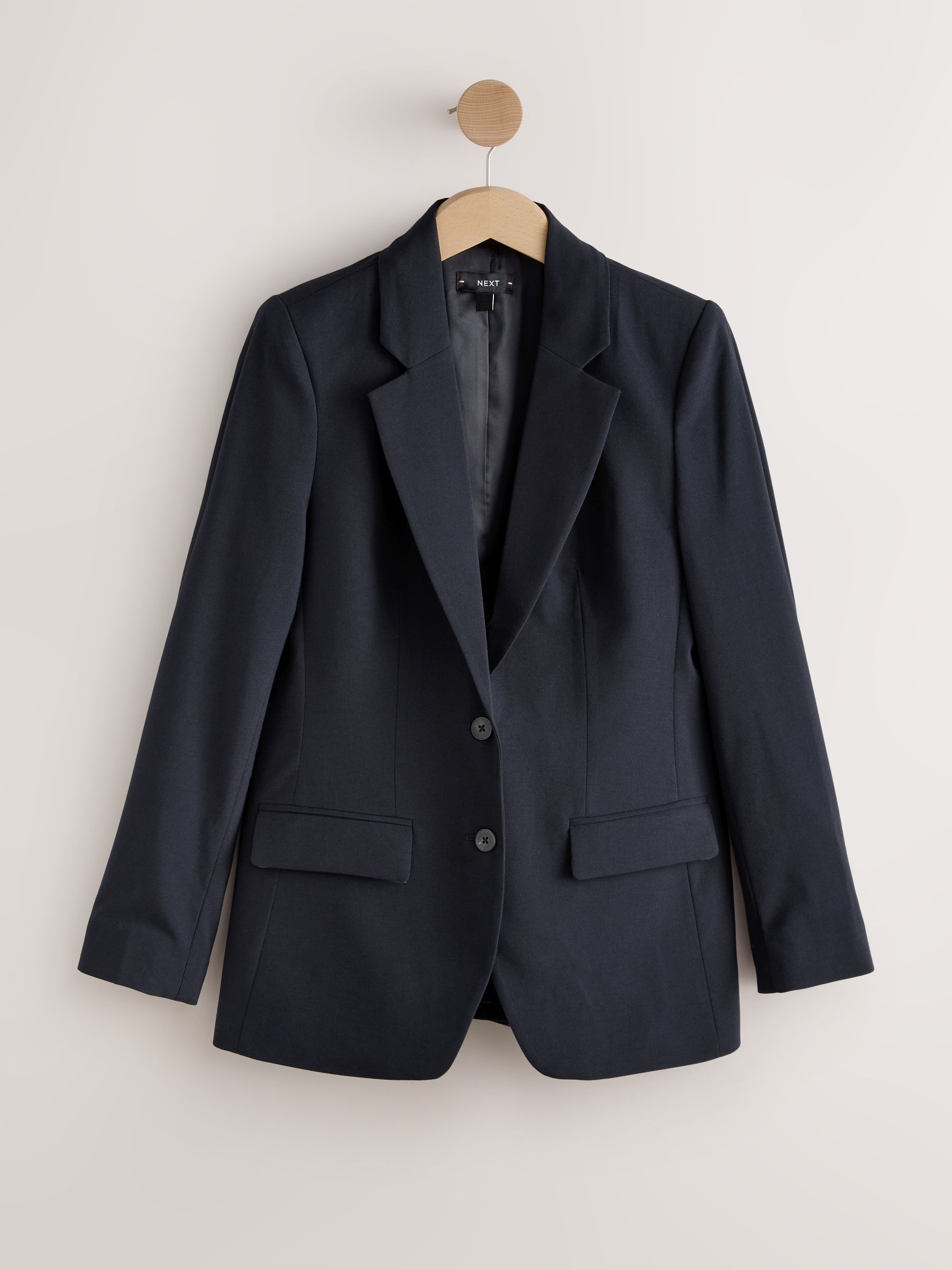 Tailored Single Breasted Blazer With Wool - Navy Blue - Regular - SIP Still Life