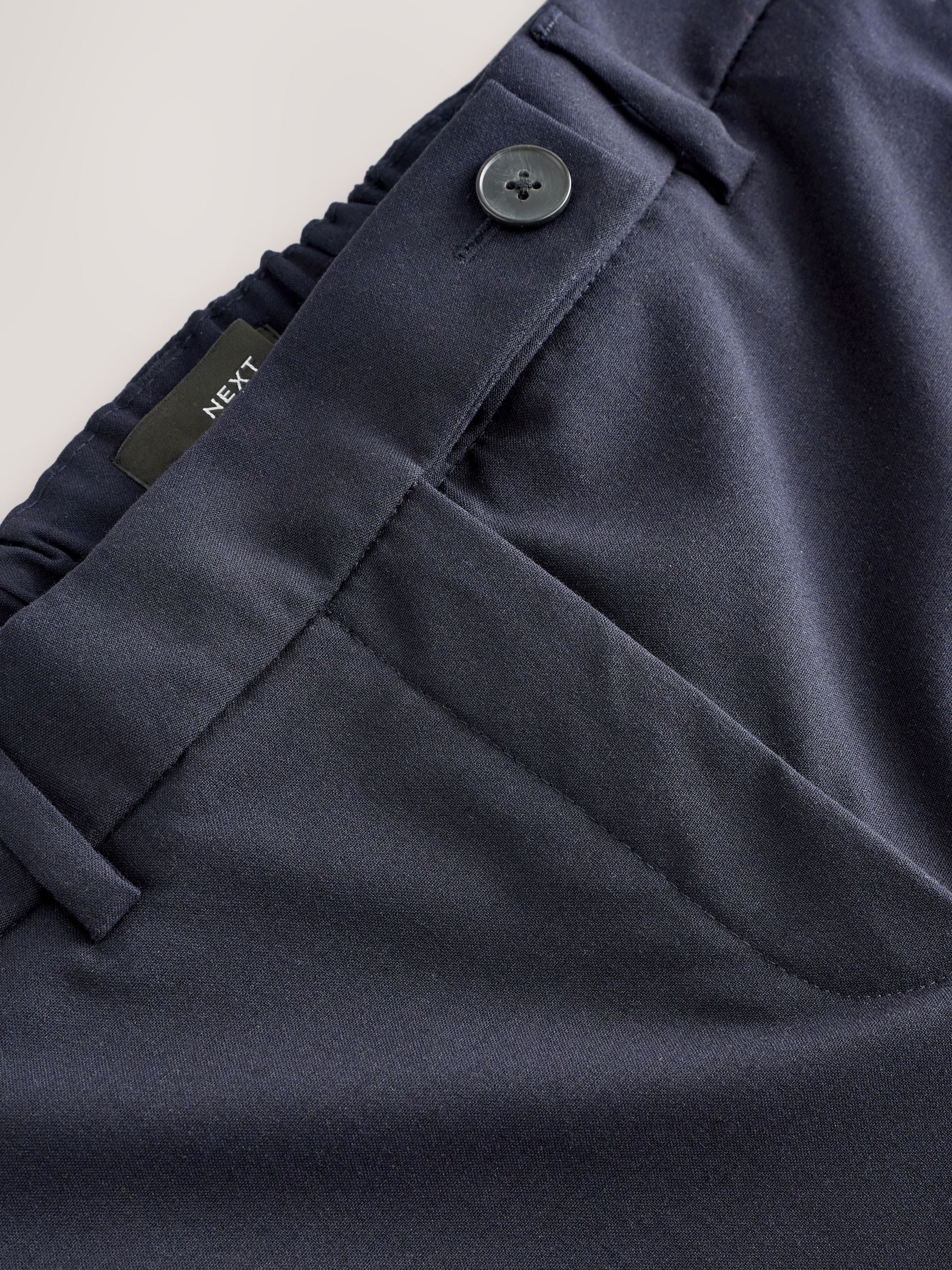 Tailored Bootcut Trousers With Wool - Navy Blue - Regular - SIP Still Life