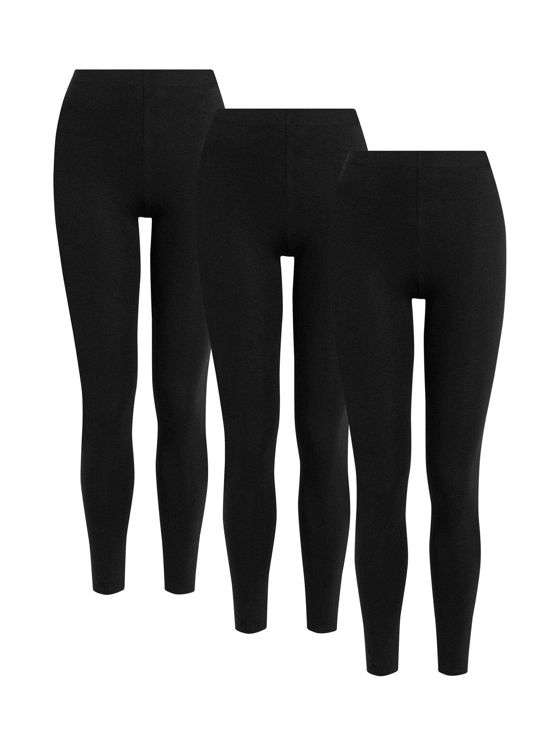 Full Length Leggings 3 Pack - Black - Petite - Location Still Life