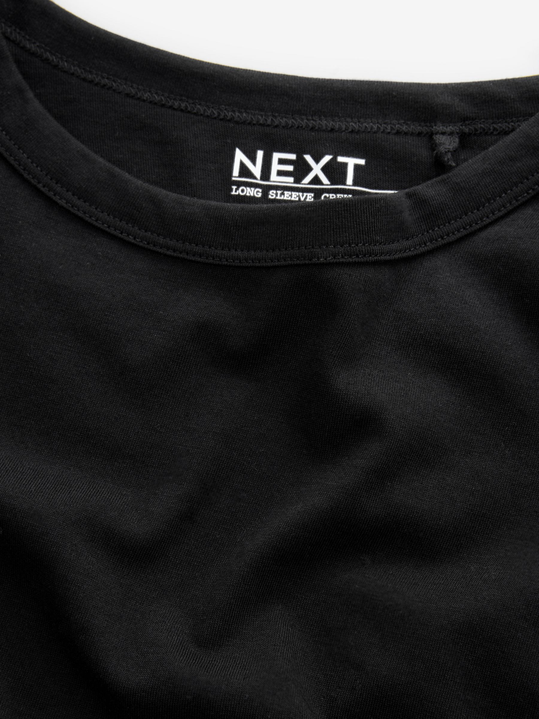 Long Sleeve Crew Neck T-Shirt - Black - Regular - SIP Still Life