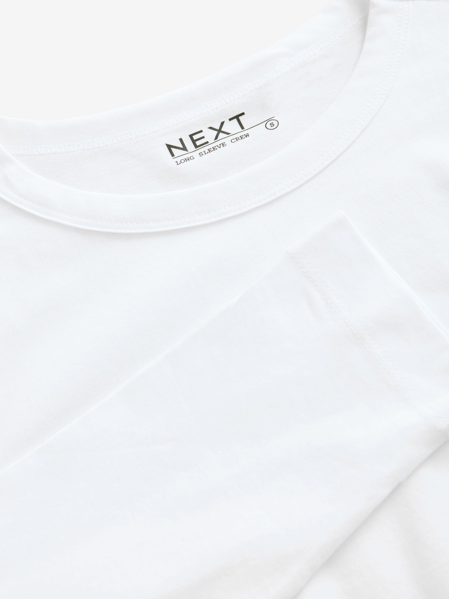 Long Sleeve Crew Neck T-Shirt - White - Regular - SIP Still Life