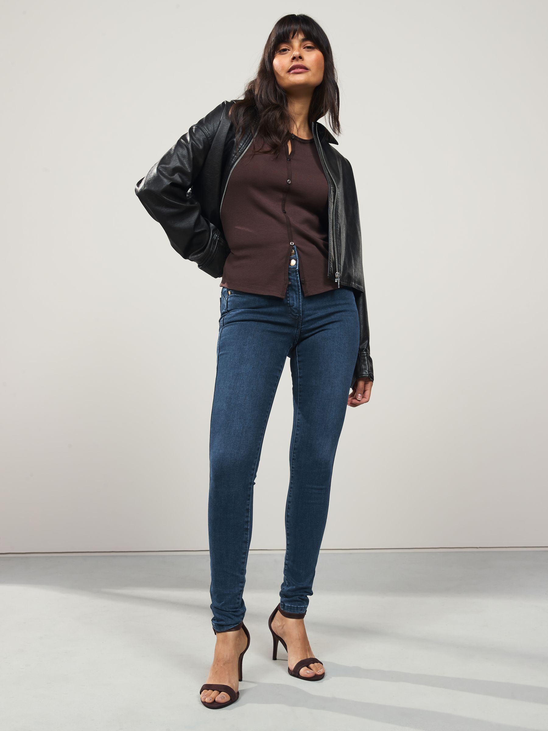 Lift Slim and Shape Skinny Jeans - Indigo Blue - Regular - SIP Worn