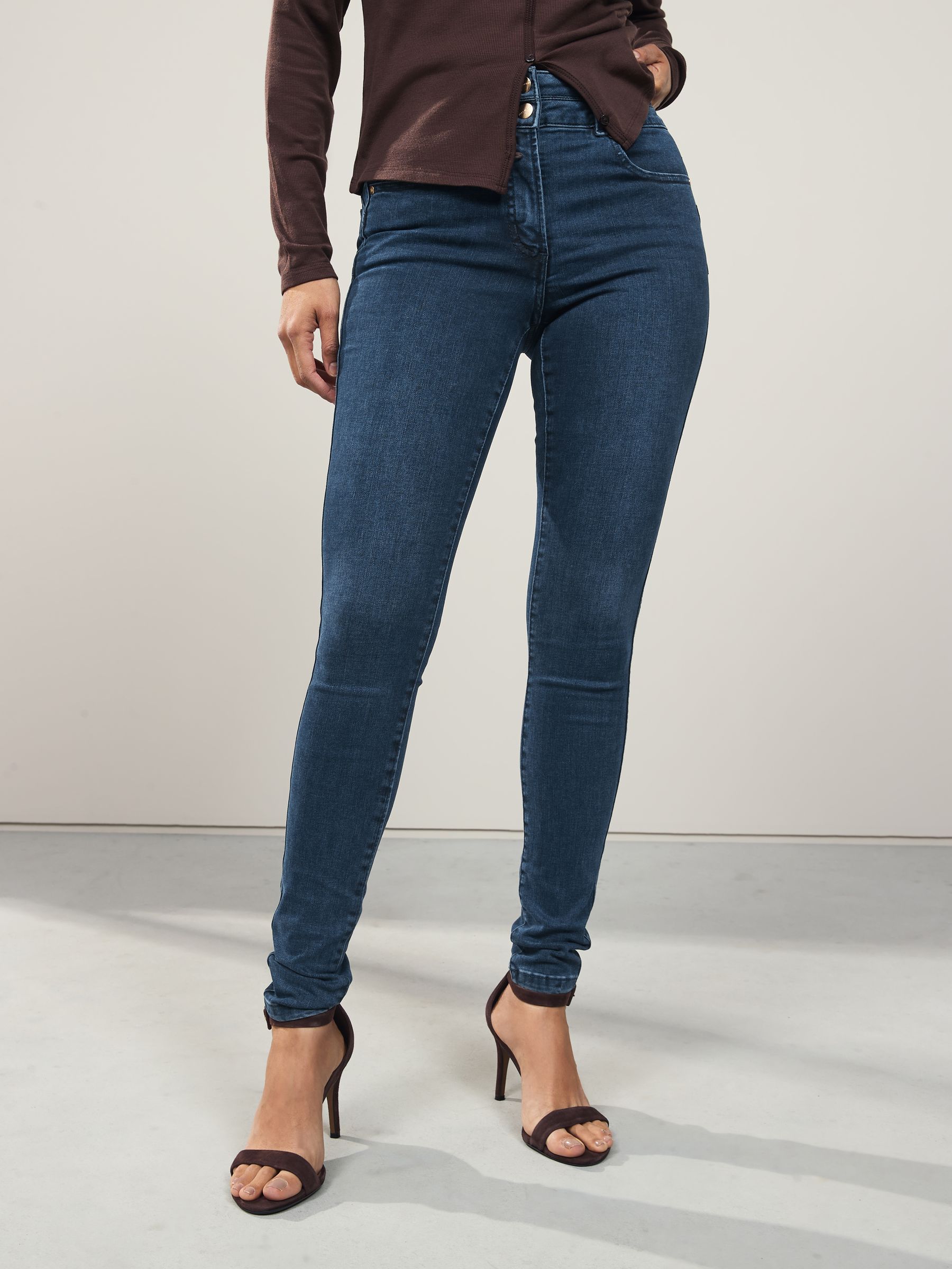 Lift Slim and Shape Skinny Jeans - Indigo Blue - Regular - SIP Worn