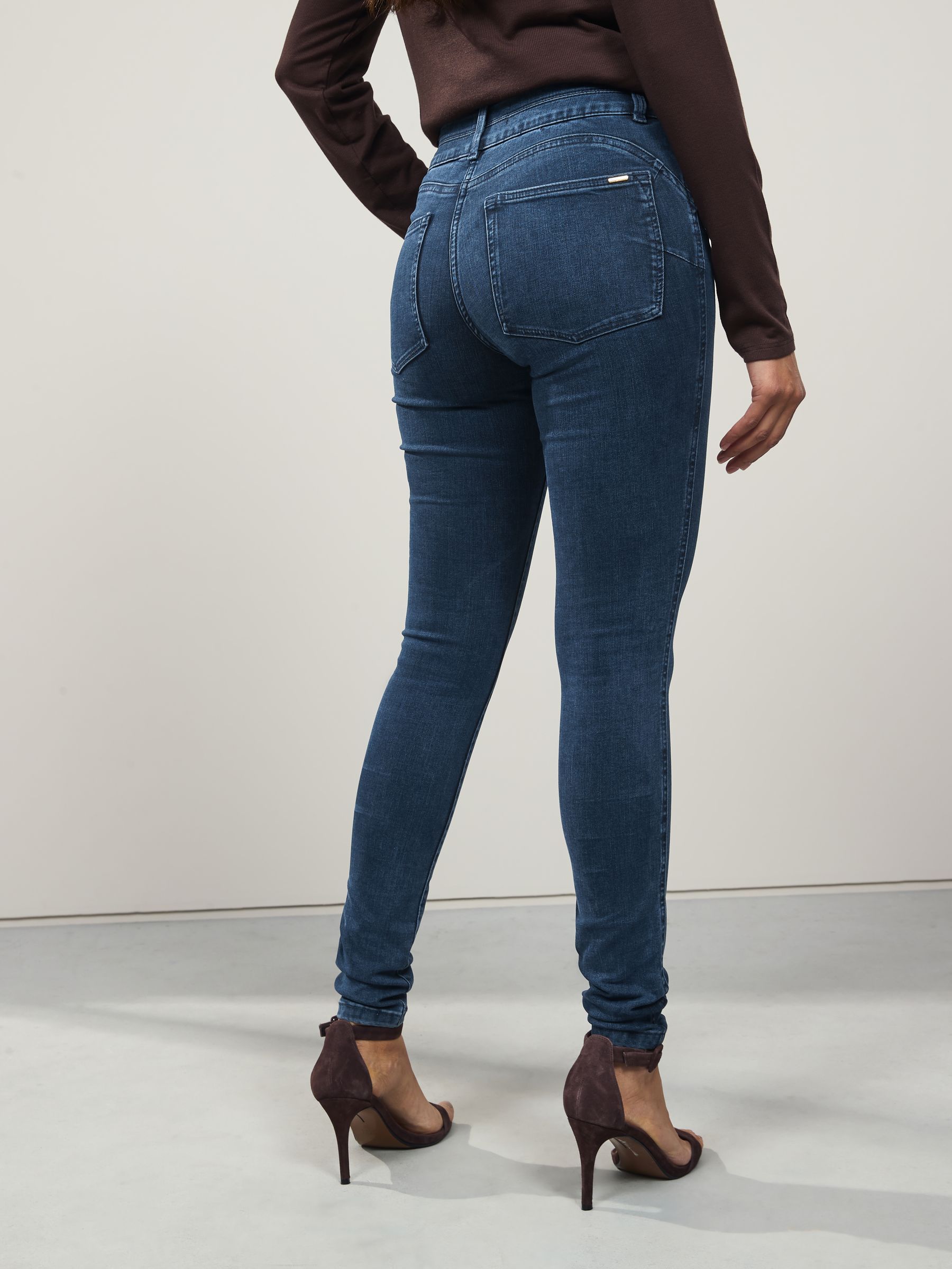 Lift Slim and Shape Skinny Jeans - Indigo Blue - Regular - SIP Worn
