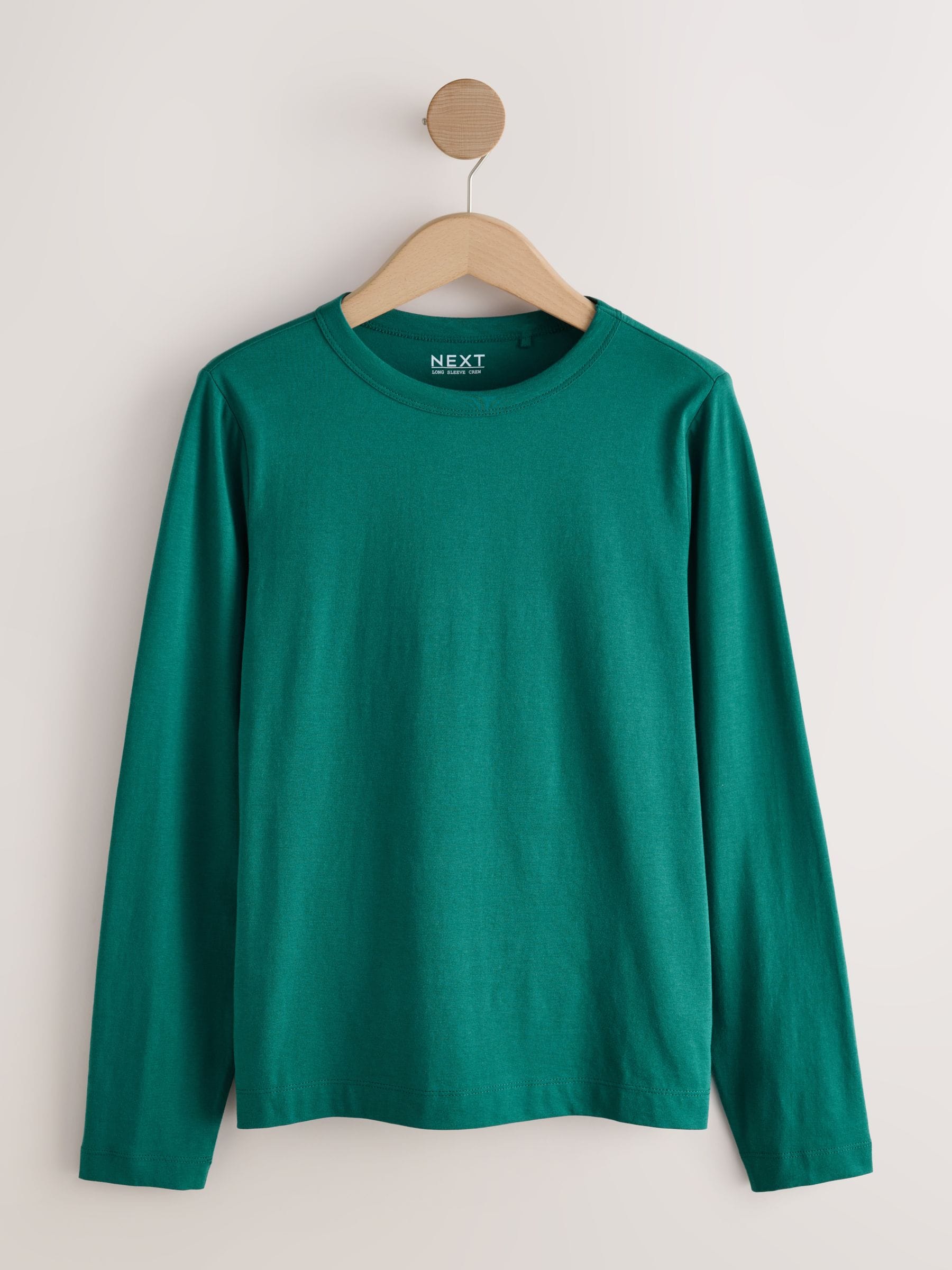 Long Sleeve Crew Neck T-Shirt - Green - Regular - SIP Still Life