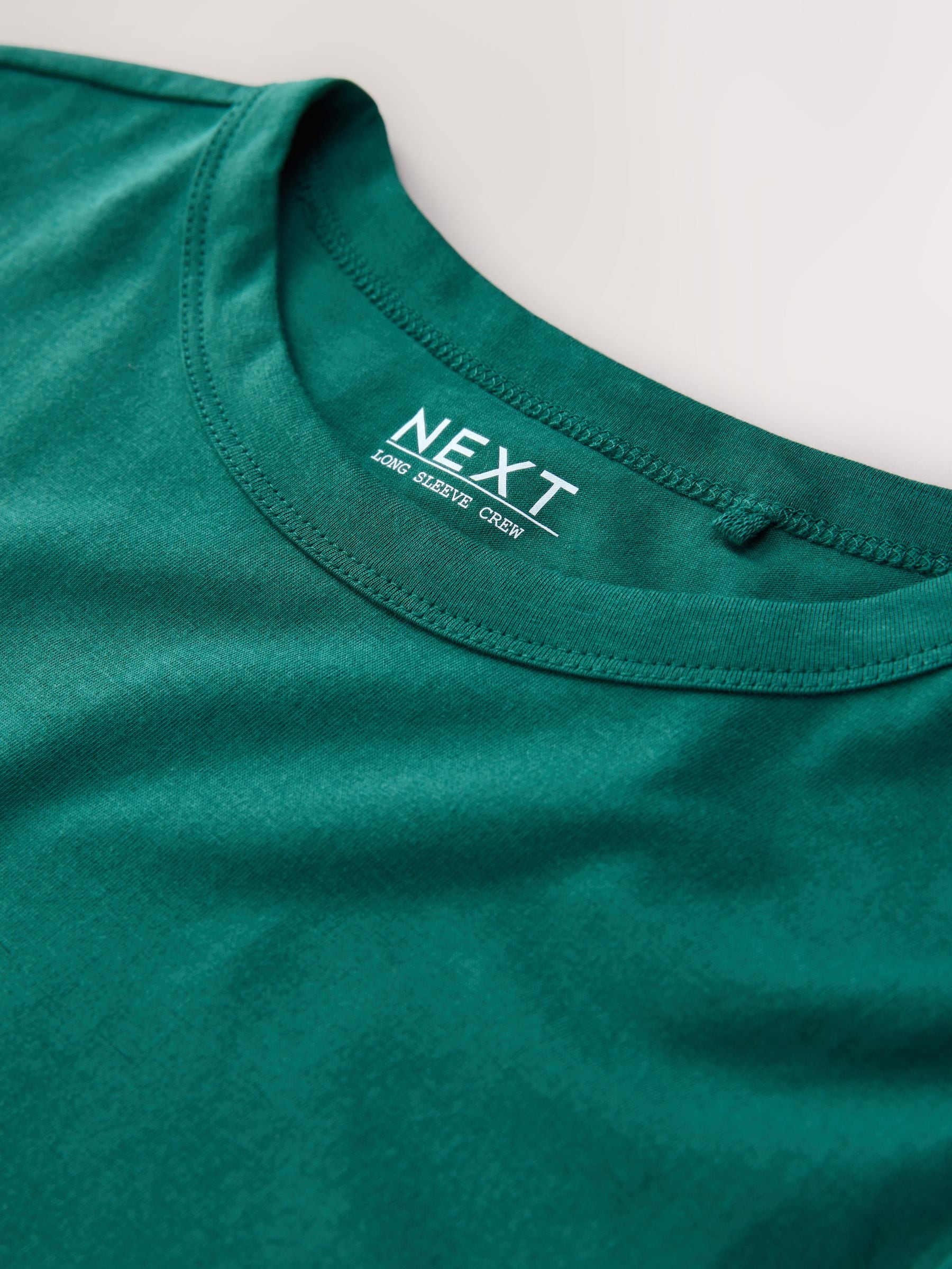 Long Sleeve Crew Neck T-Shirt - Green - Regular - SIP Still Life