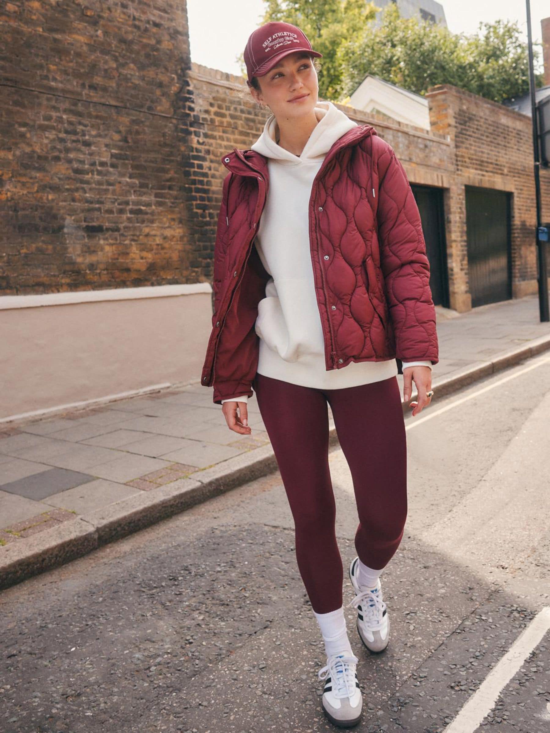 Full Length Leggings - Burgundy Red - Regular - Location Worn