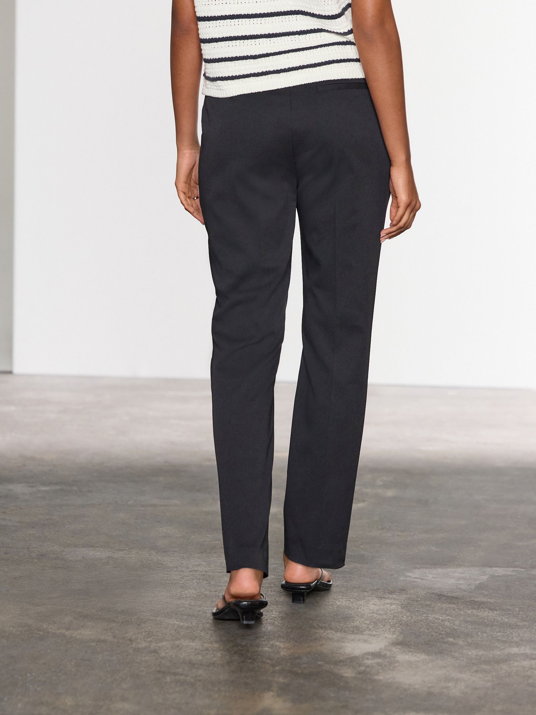 Slim Tailored Trousers - Black - Regular - Location Worn