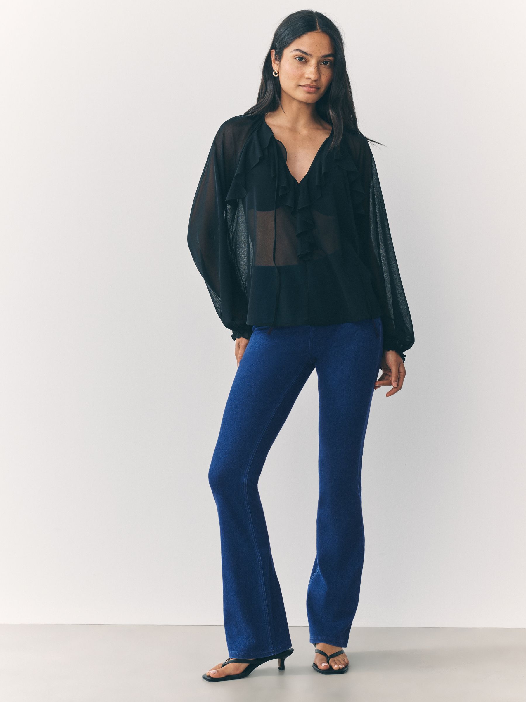 Jersey Bootcut Leggings - Dark Blue - Regular - SIP Worn