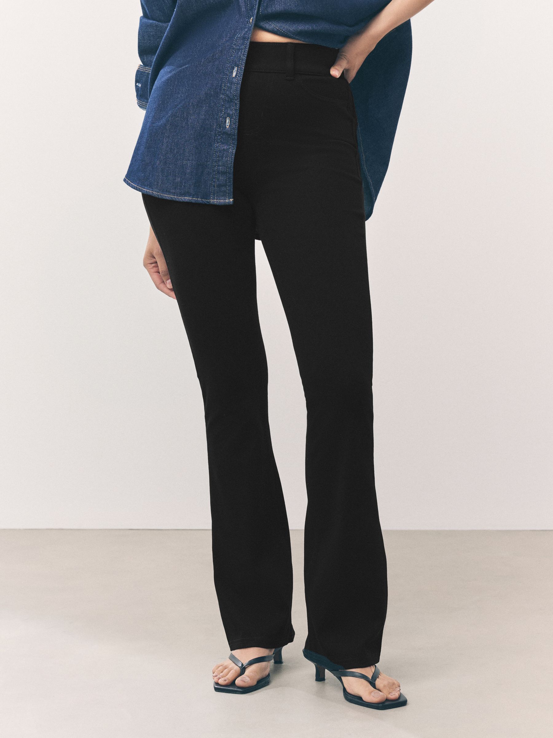 Jersey Bootcut Leggings - Black - Regular - SIP Worn