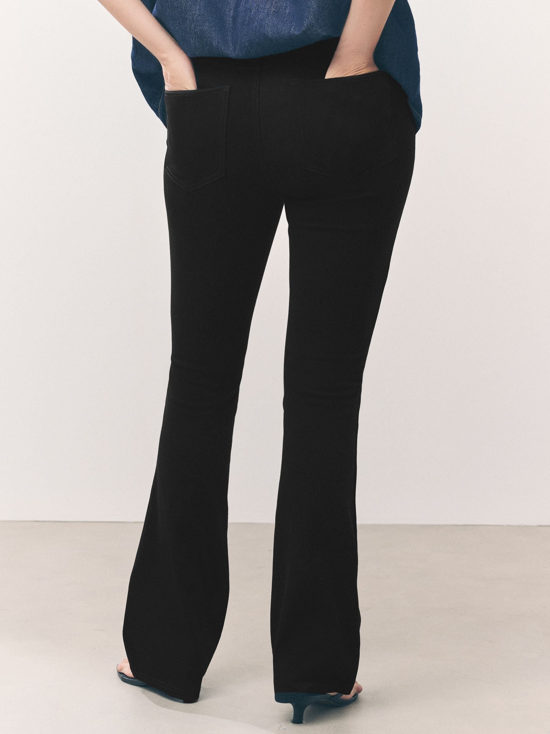 Jersey Bootcut Leggings - Black - Regular - SIP Worn