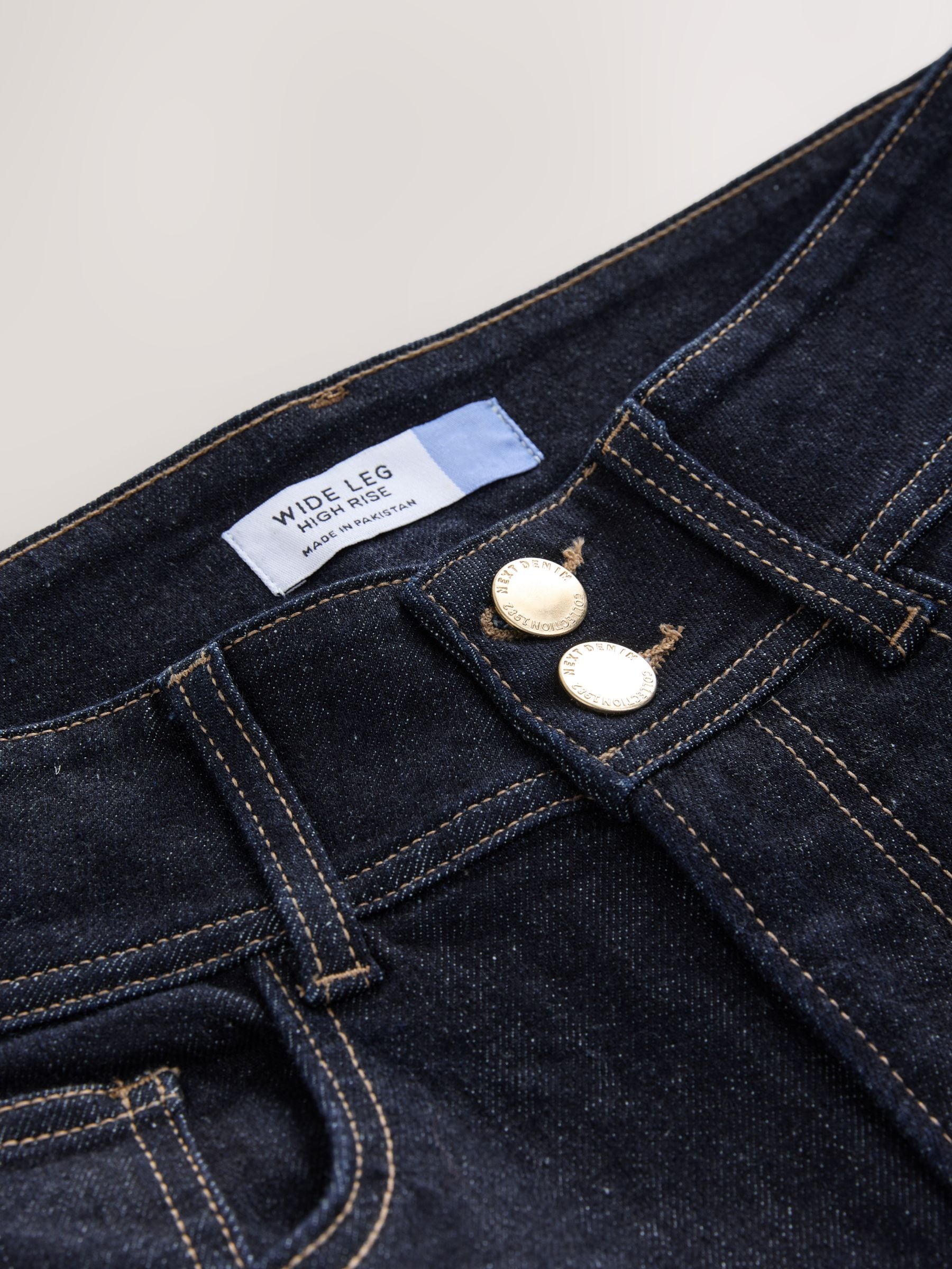 High Rise Stretch Wide Leg Jeans - Indigo Blue - Regular - SIP Still Life