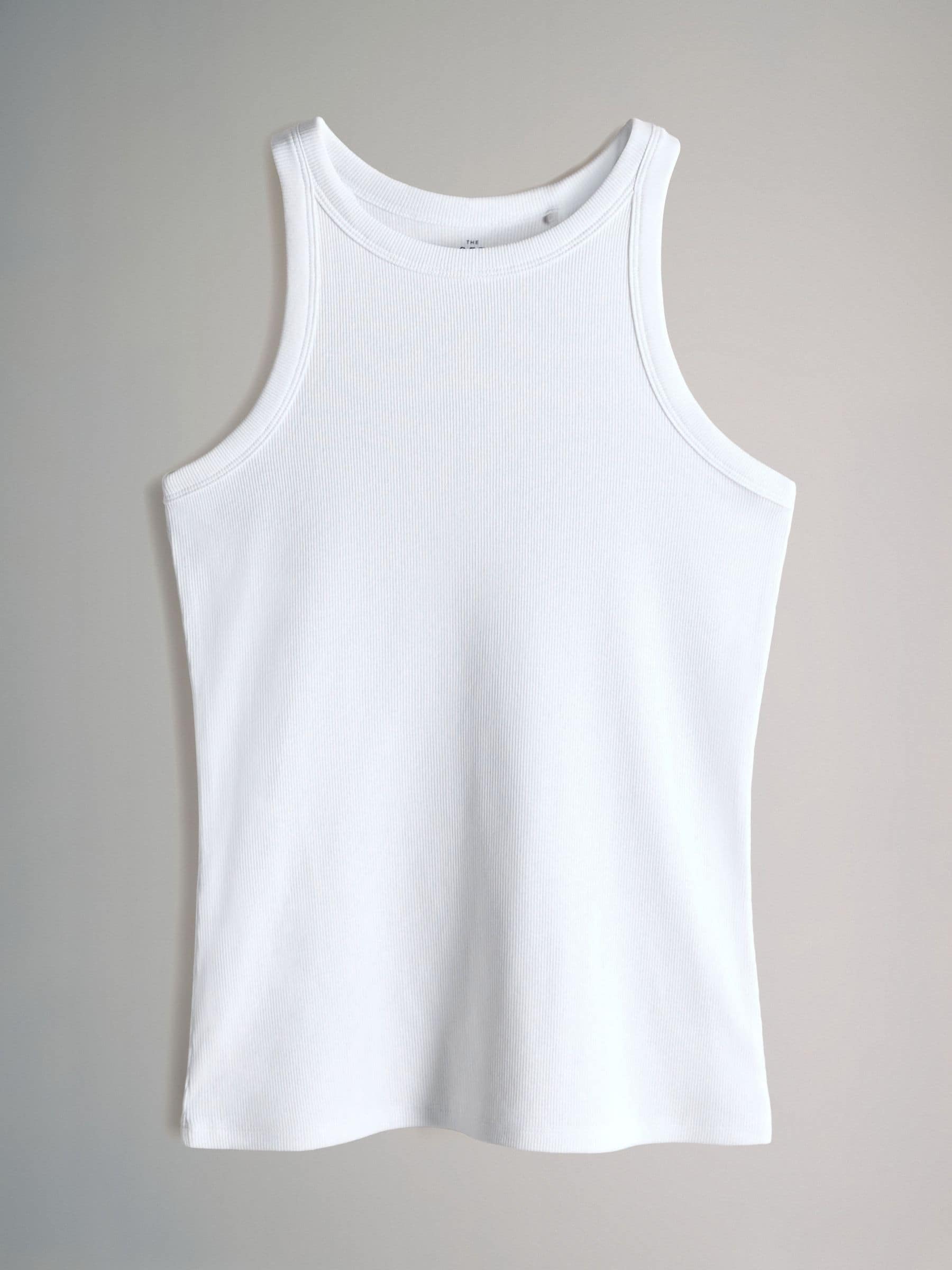 The Set 5 Pack Racer Ribbed Vests - Black/Chocolate Brown/Taupe Brown/Stripe/White - Regular - SIP Still Life