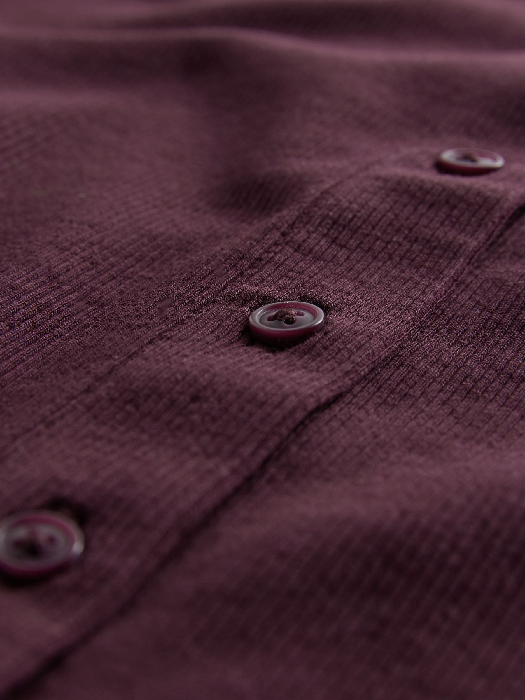 The Set 3 Pack Long Sleeve Button Through Rib T-Shirt - Black/Chocolate Brown/Berry - Regular - SIP Still Life