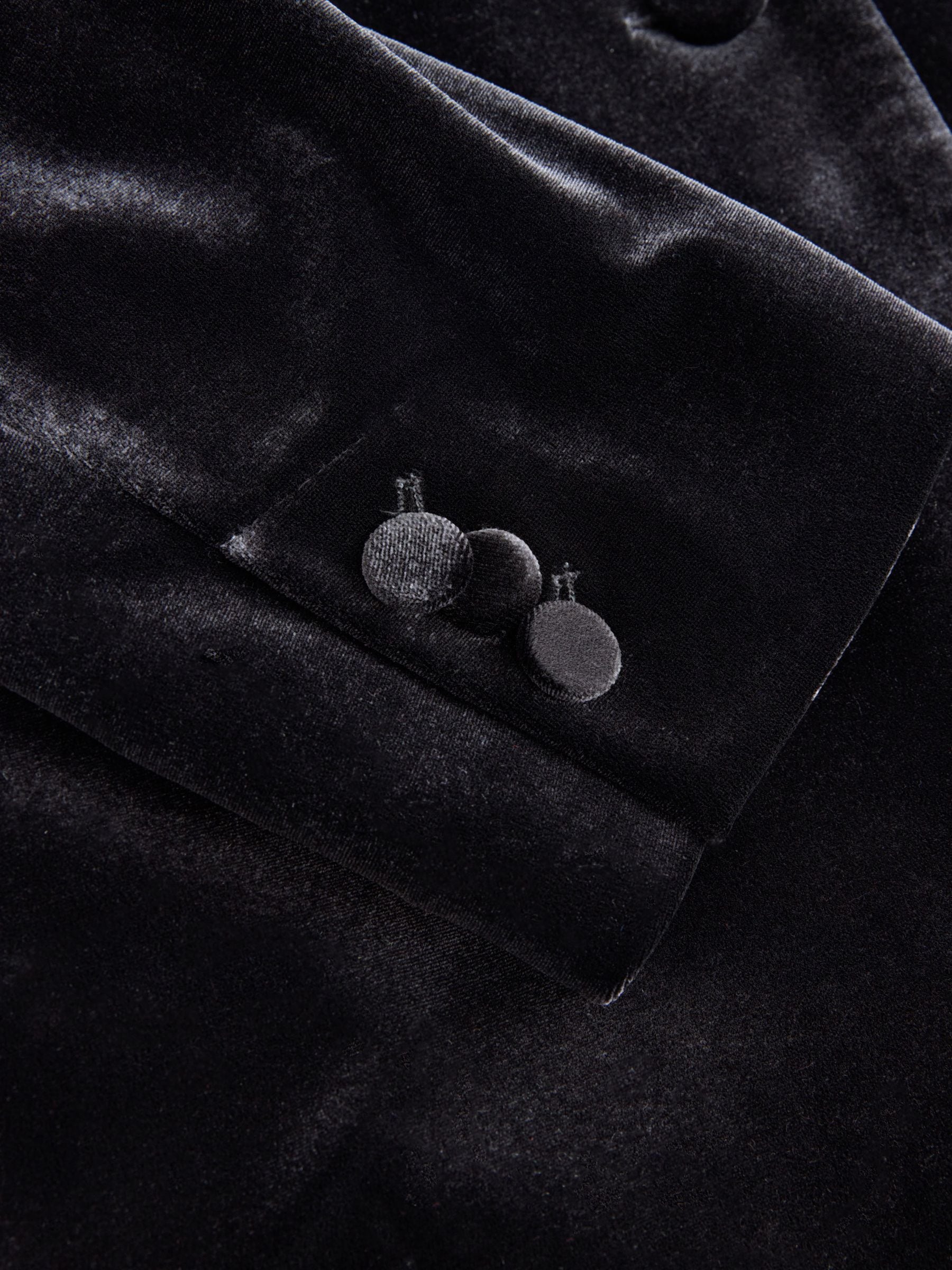 Velvet Single Breasted Blazer - Black - Regular - SIP Still Life