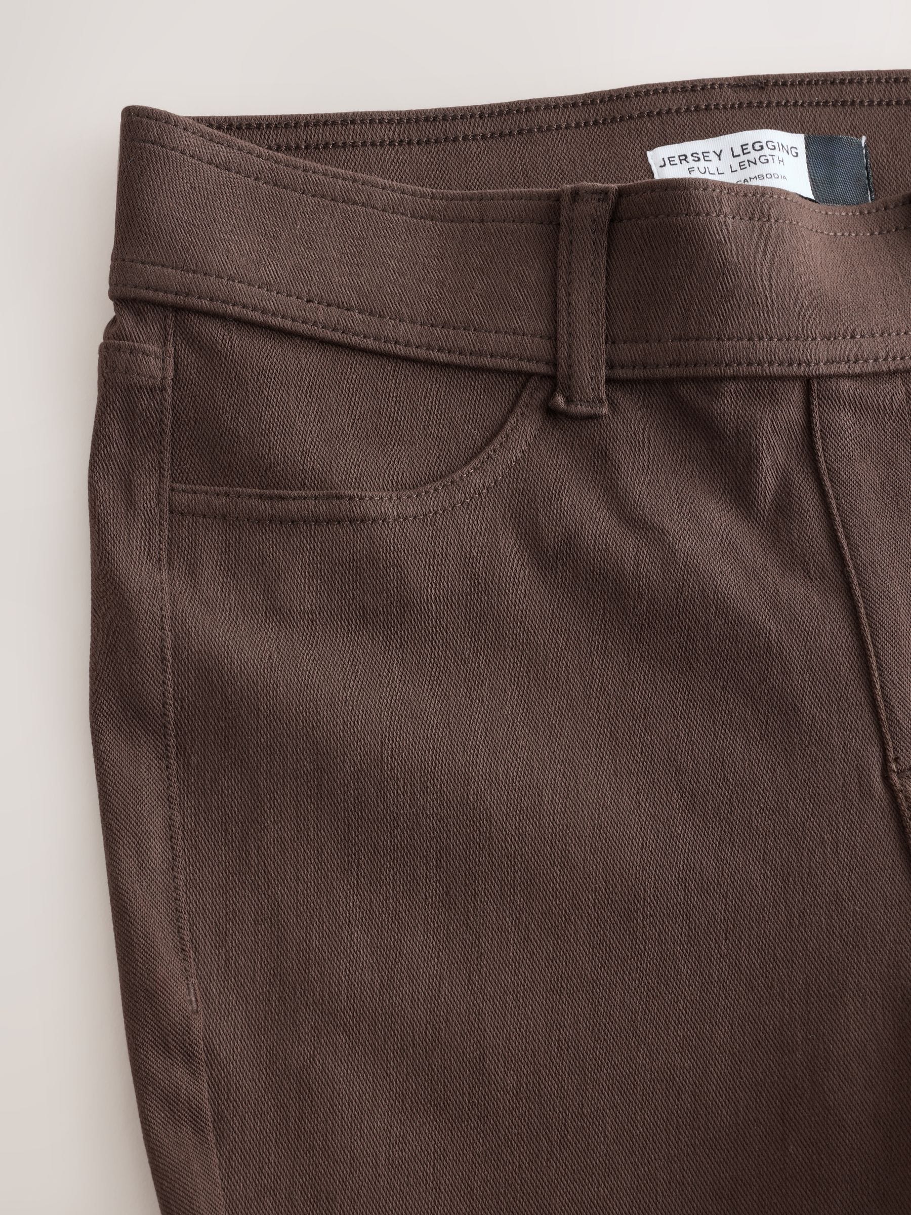 Jersey Denim Leggings - Brown - Regular - SIP Still Life