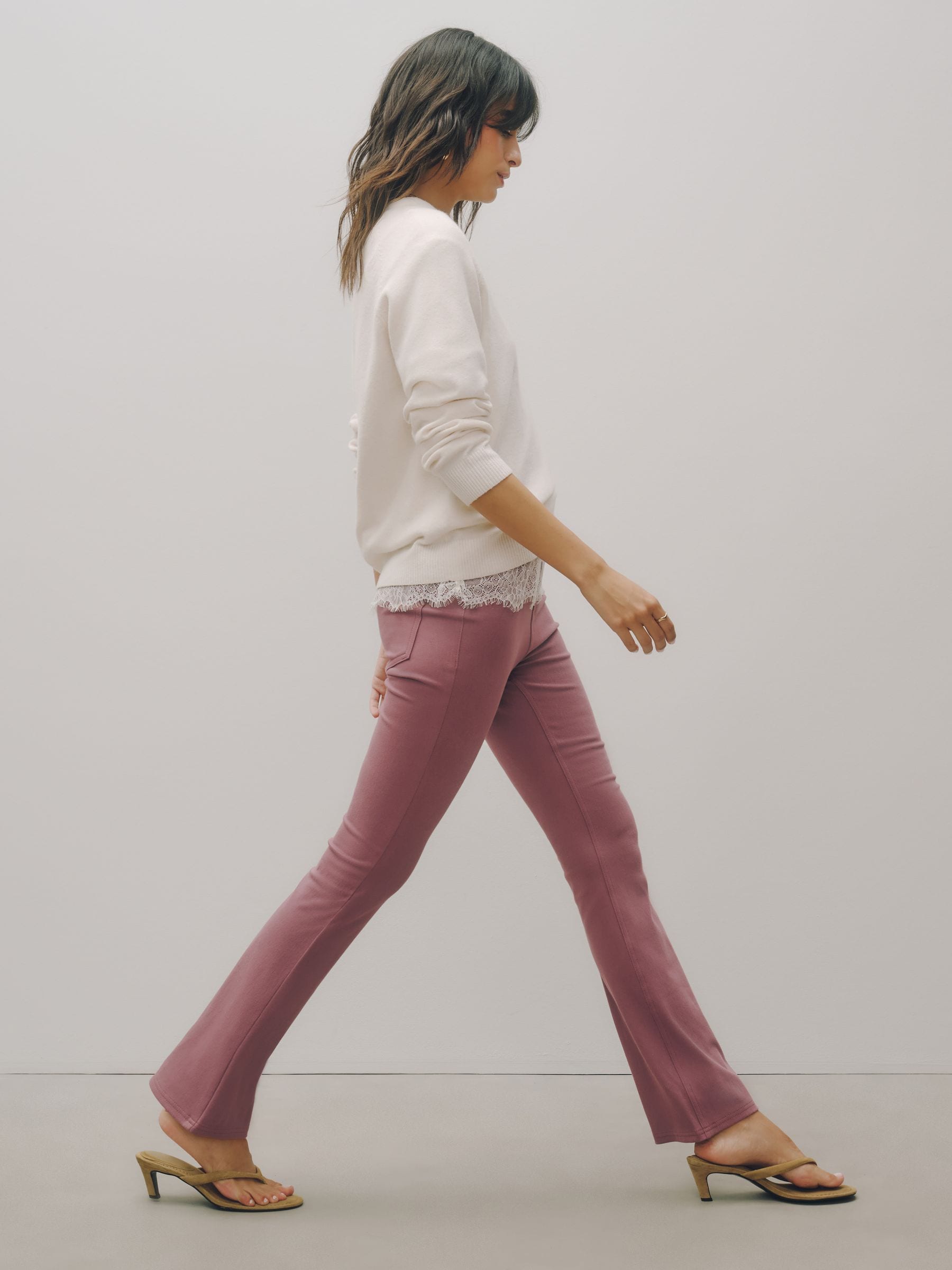 Jersey Bootcut Leggings - Rose Pink - Regular - SIP Worn