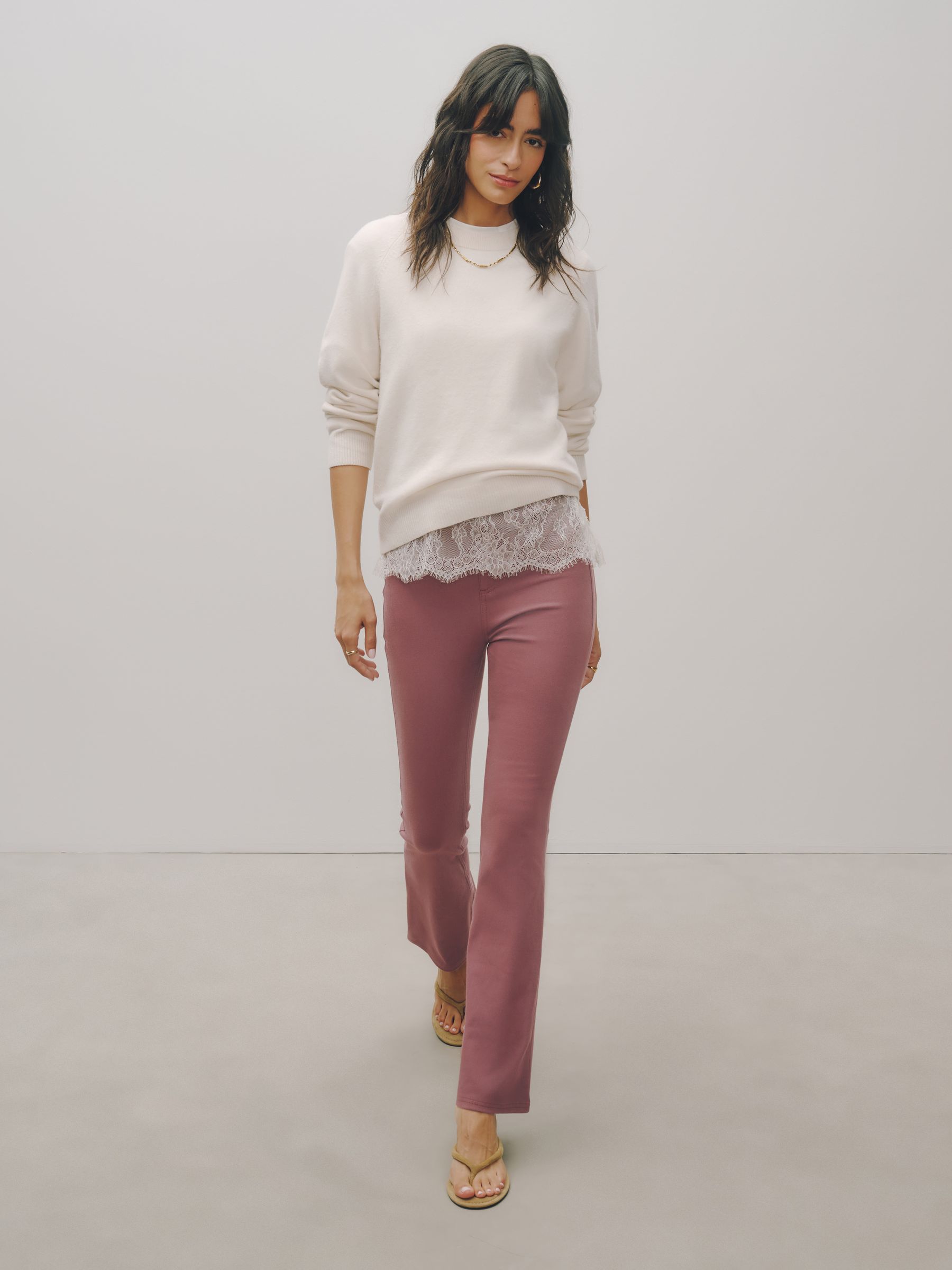 Jersey Bootcut Leggings - Rose Pink - Regular - SIP Worn