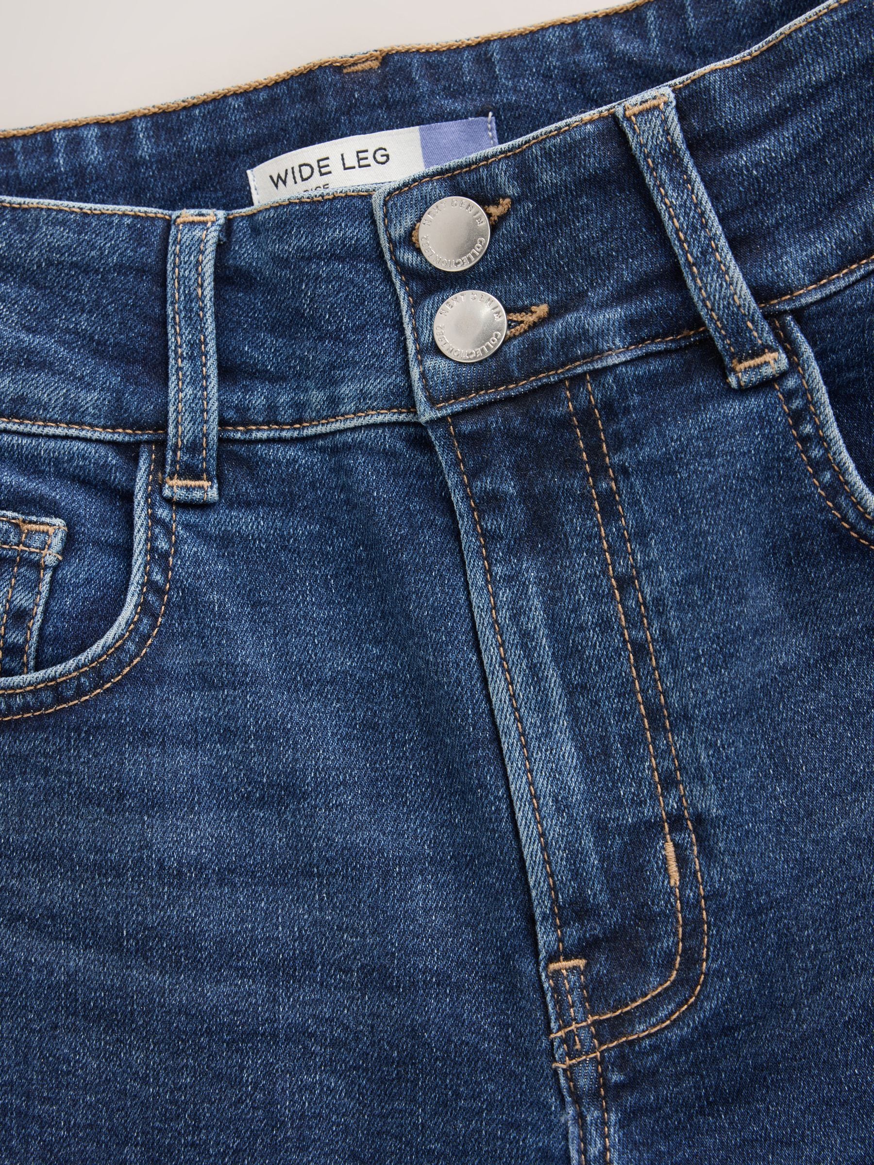 High Rise Stretch Wide Leg Jeans - Authentic Dark Blue - Regular - SIP Still Life
